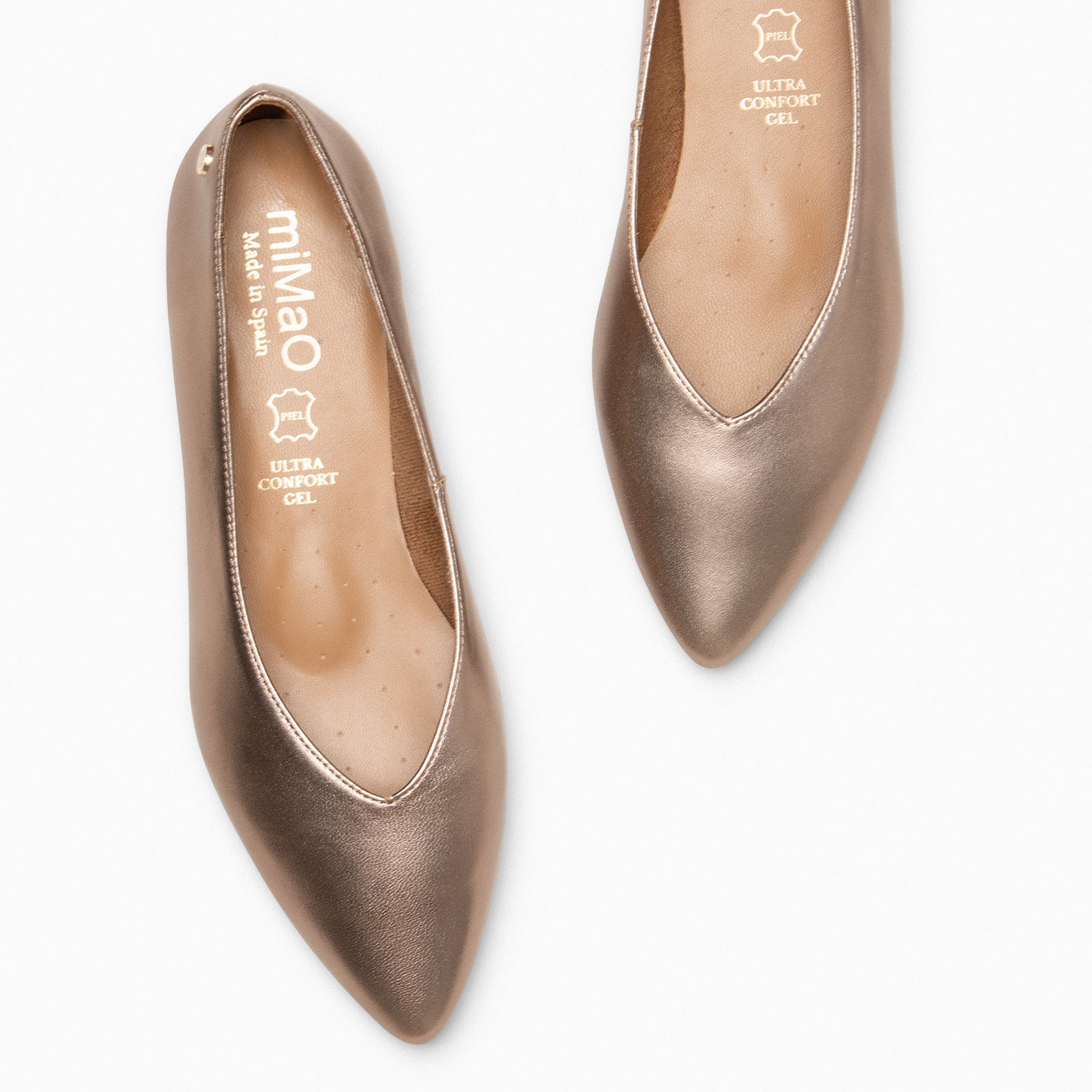 URBAN WEDGE – GOLD shoes with hidden wedge