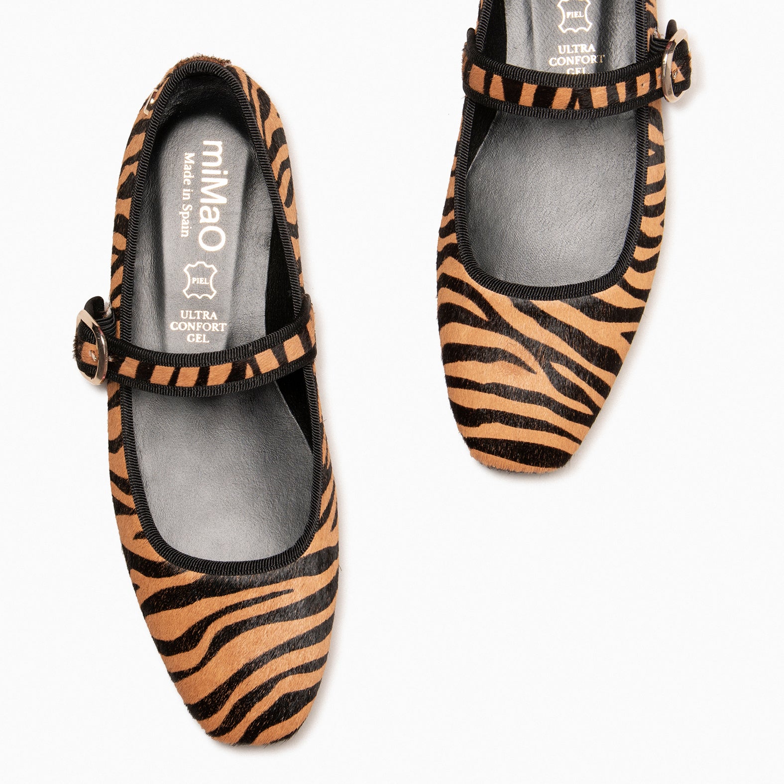 GIZA – ZEBRA Mary-Janes with square toe