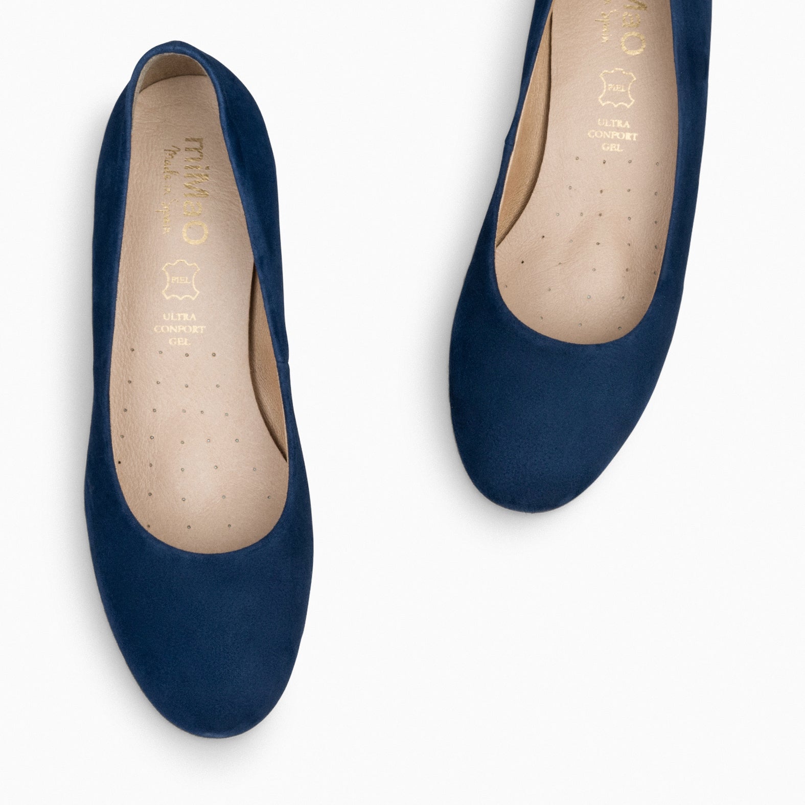 URBAN REDONDO - Sapatos de salto baixo em camurça MARINO