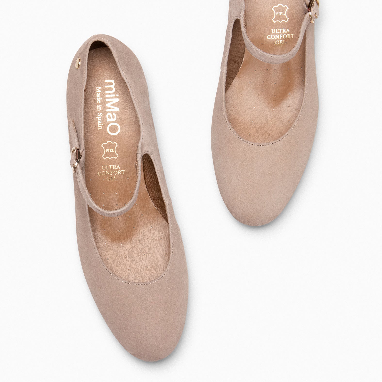 NORA – TAUPE Mary-jane with low heel