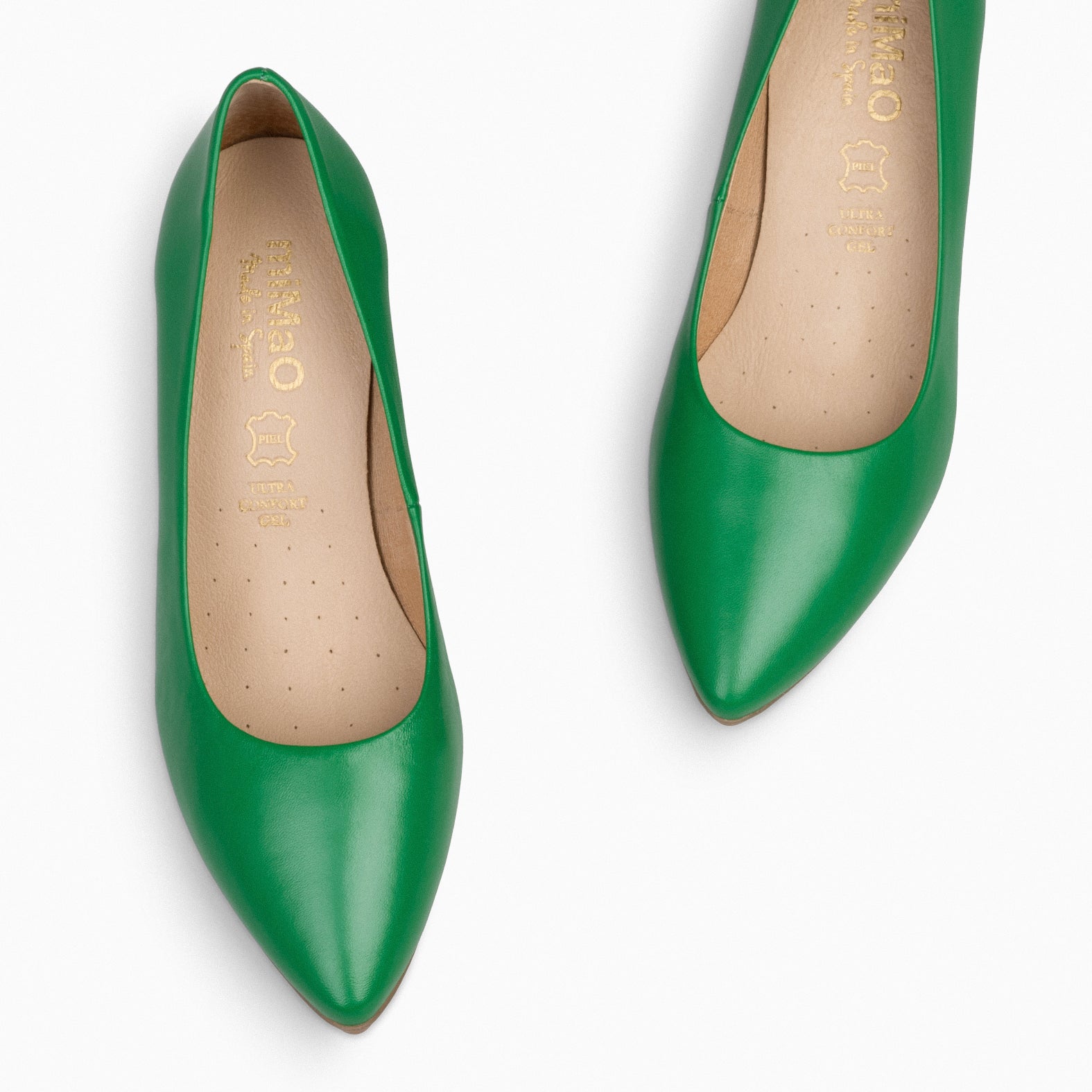 URBAN S SALON – GREEN nappa leather mid heel