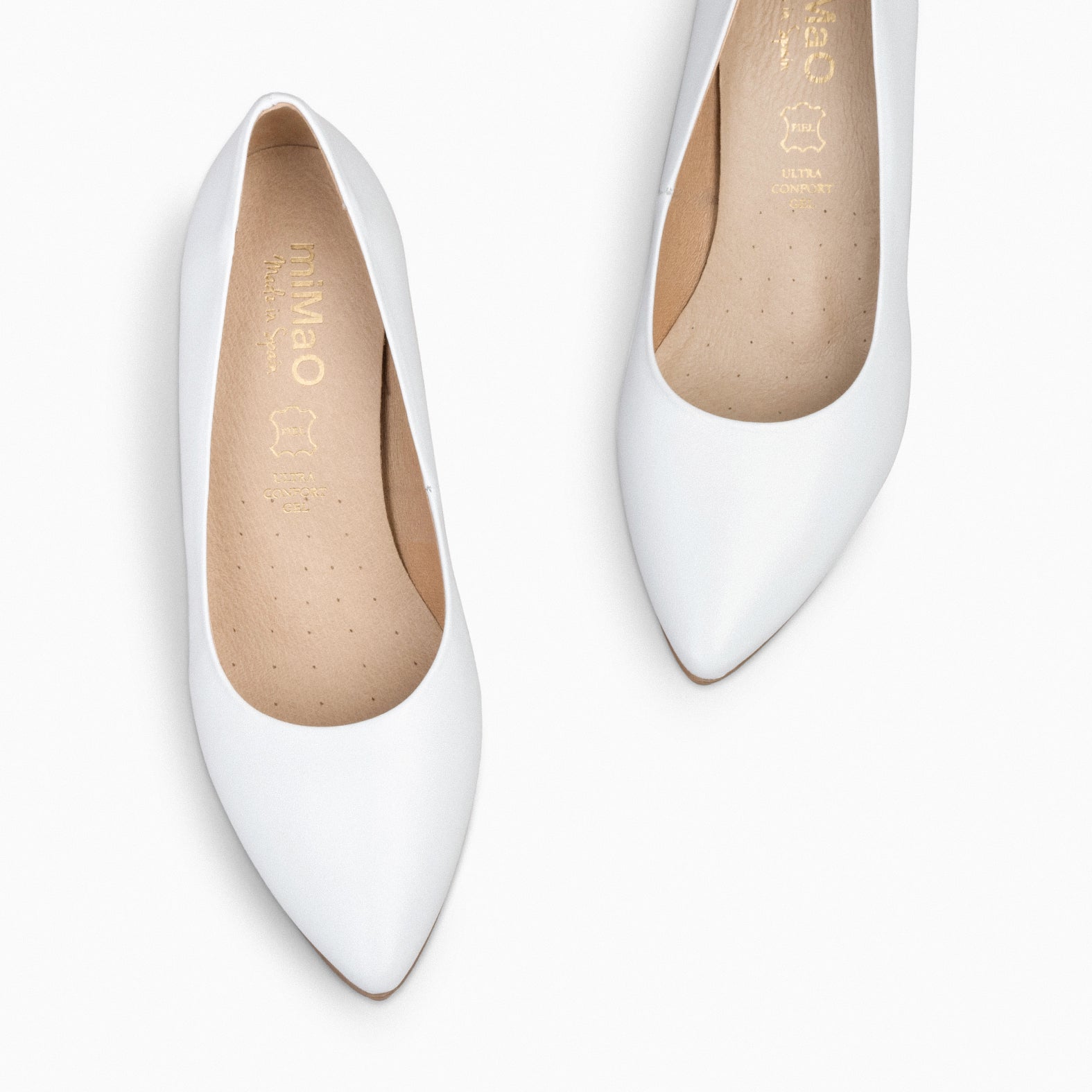 URBAN S SALON – WHITE nappa leather mid heel
