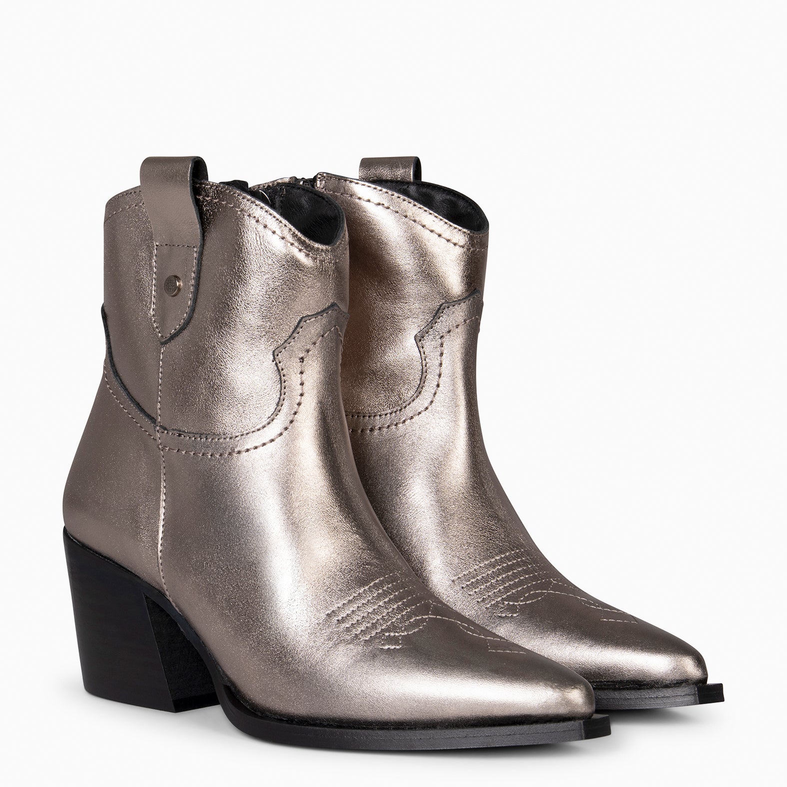 COLORADO - Bottines cowboy pour femme ARGENTÉ