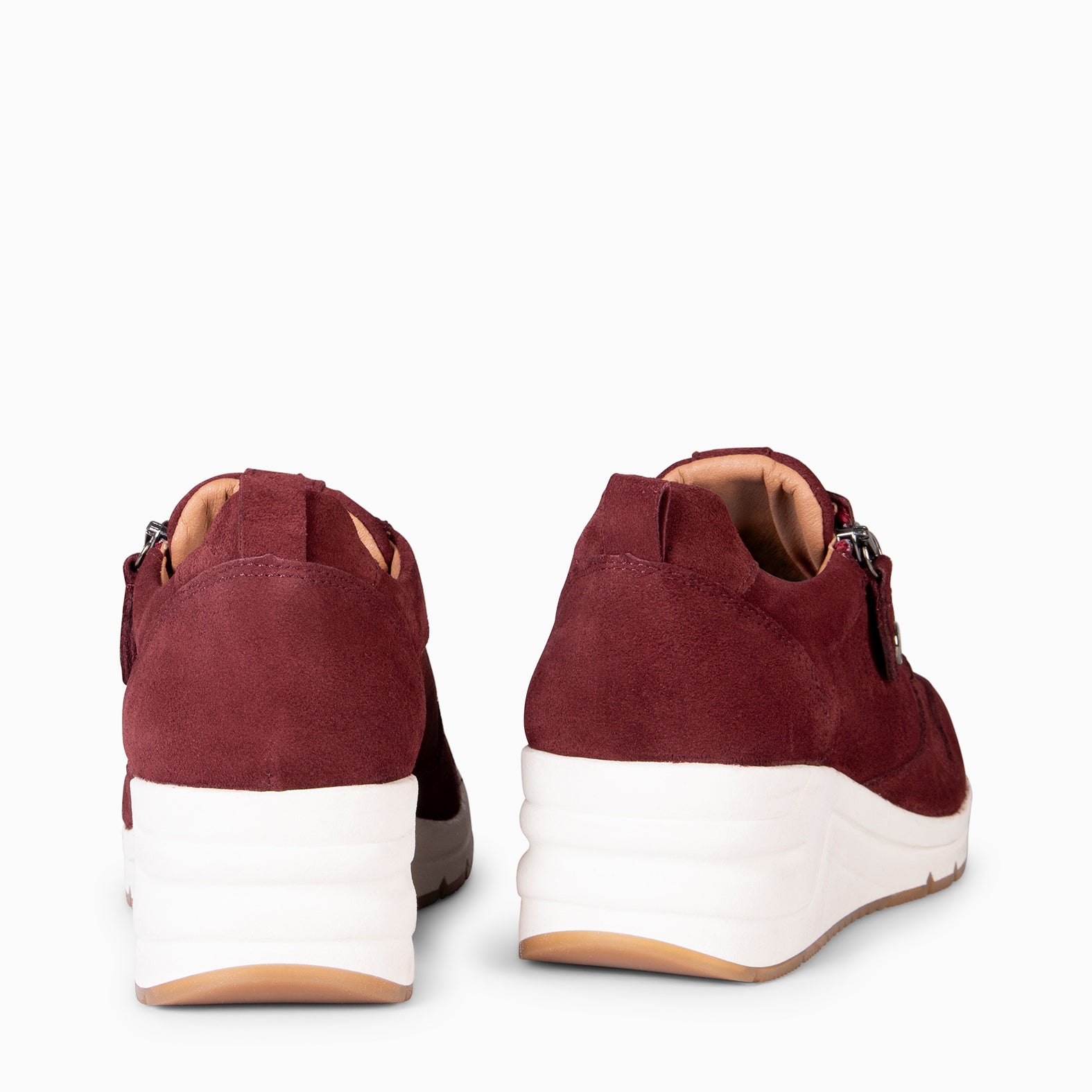 ARLES – BURGUNDY Sneakers with decorative zip