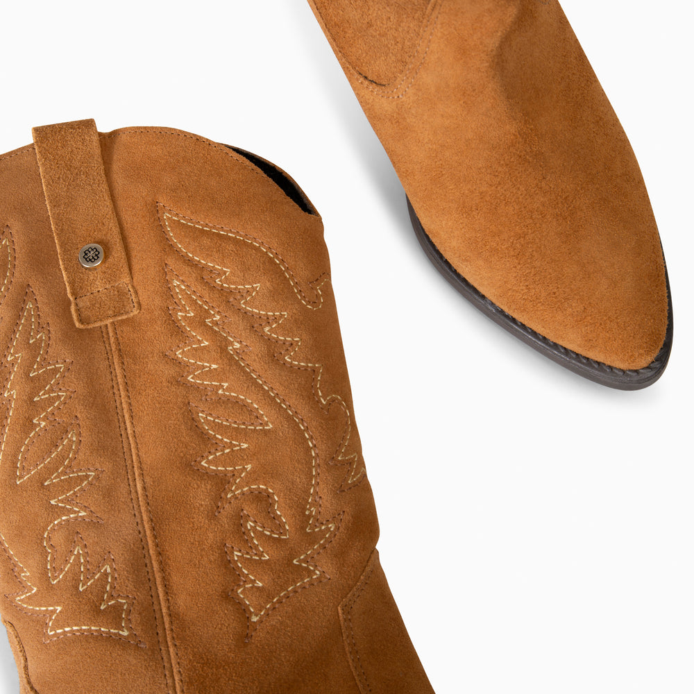 UTAH - Botas Cowboy bordado CAMEL | miMaO