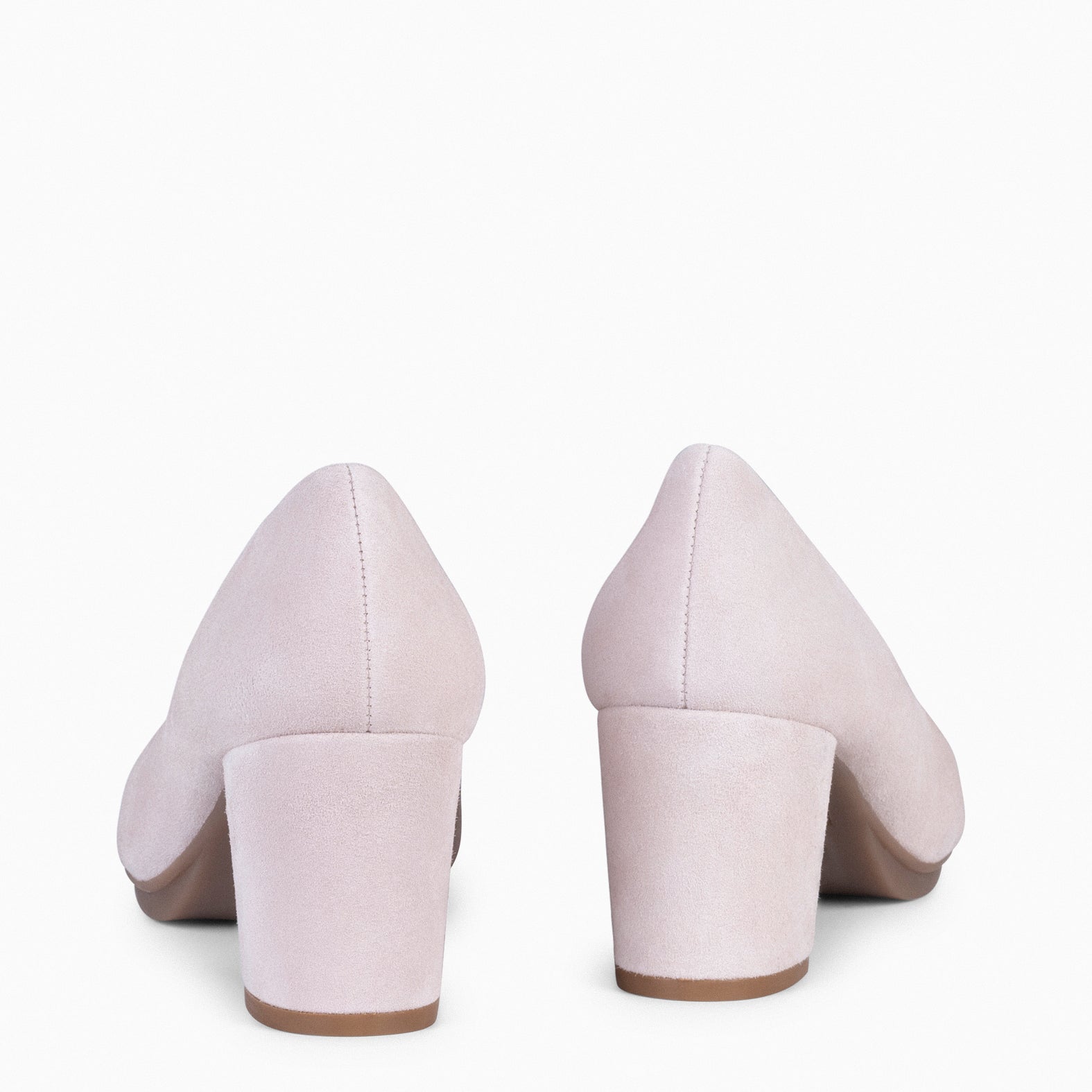 URBAN S - NUDE SUEDE MID-HEELED SHOES