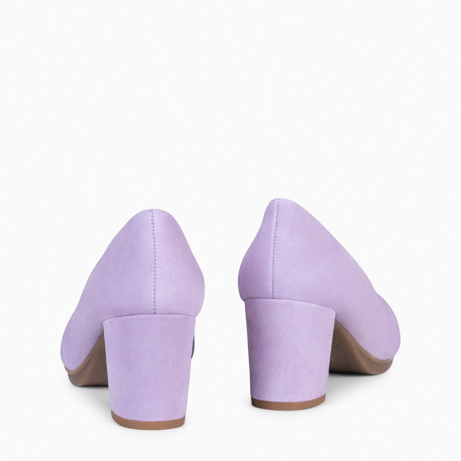 URBAN S - LILAC SUEDE MID-HEELED SHOES