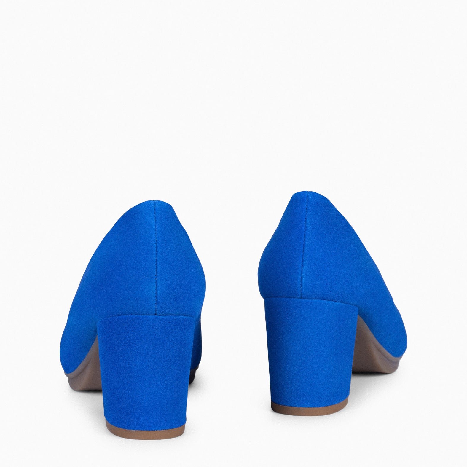 URBAN S – ELECTRIC BLUE Suede Mid-Heeled Shoes 
