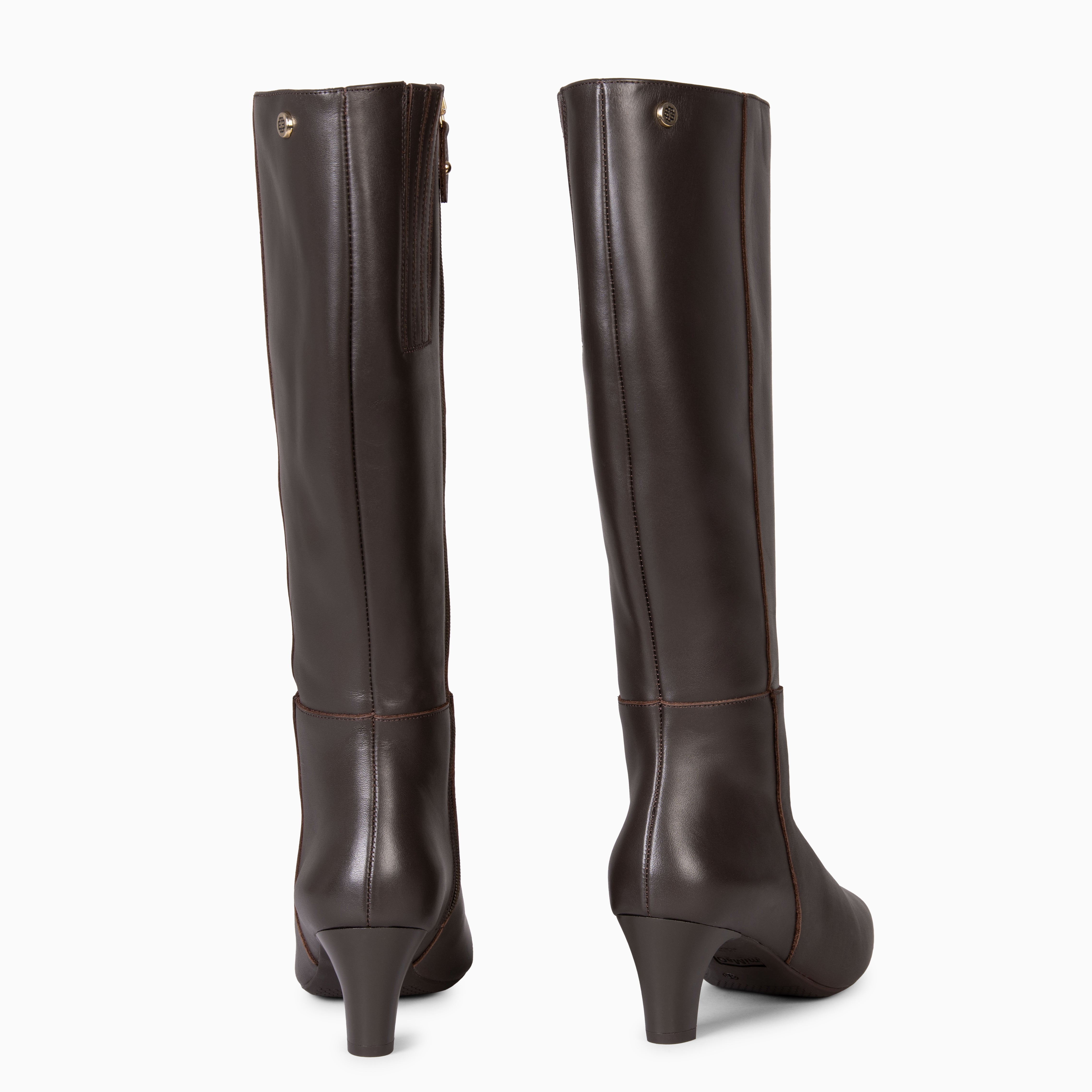 QUEENS – BROWN High heeled boot 