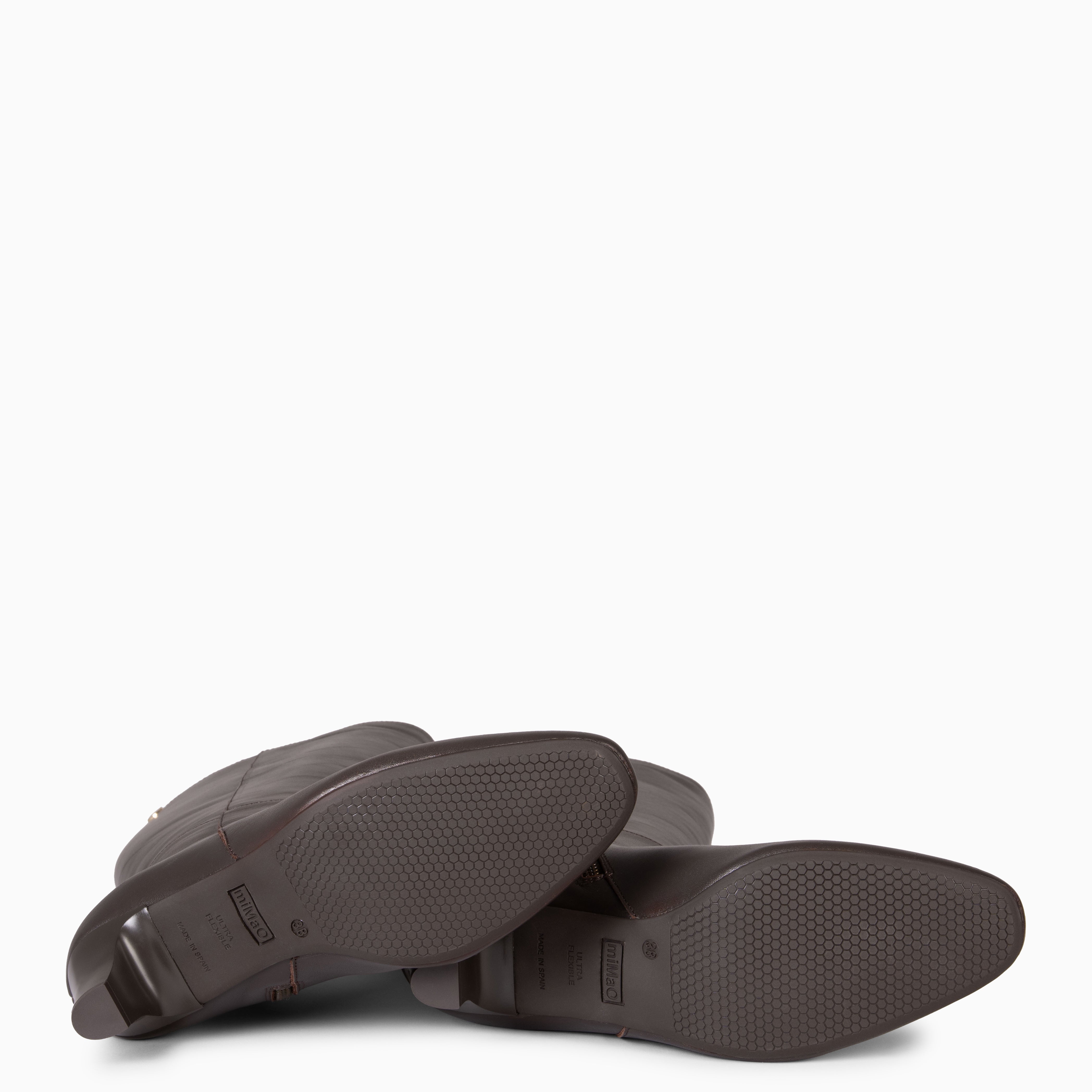 QUEENS – BROWN High heeled boot 