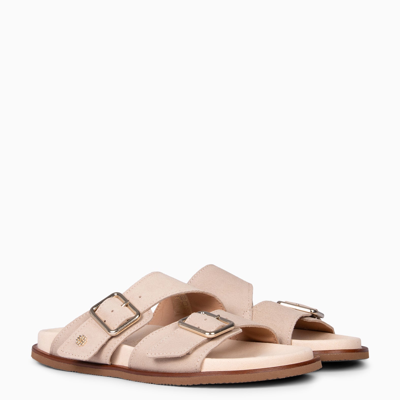 FRIDA - Sandalias tipo pala de ante BEIGE