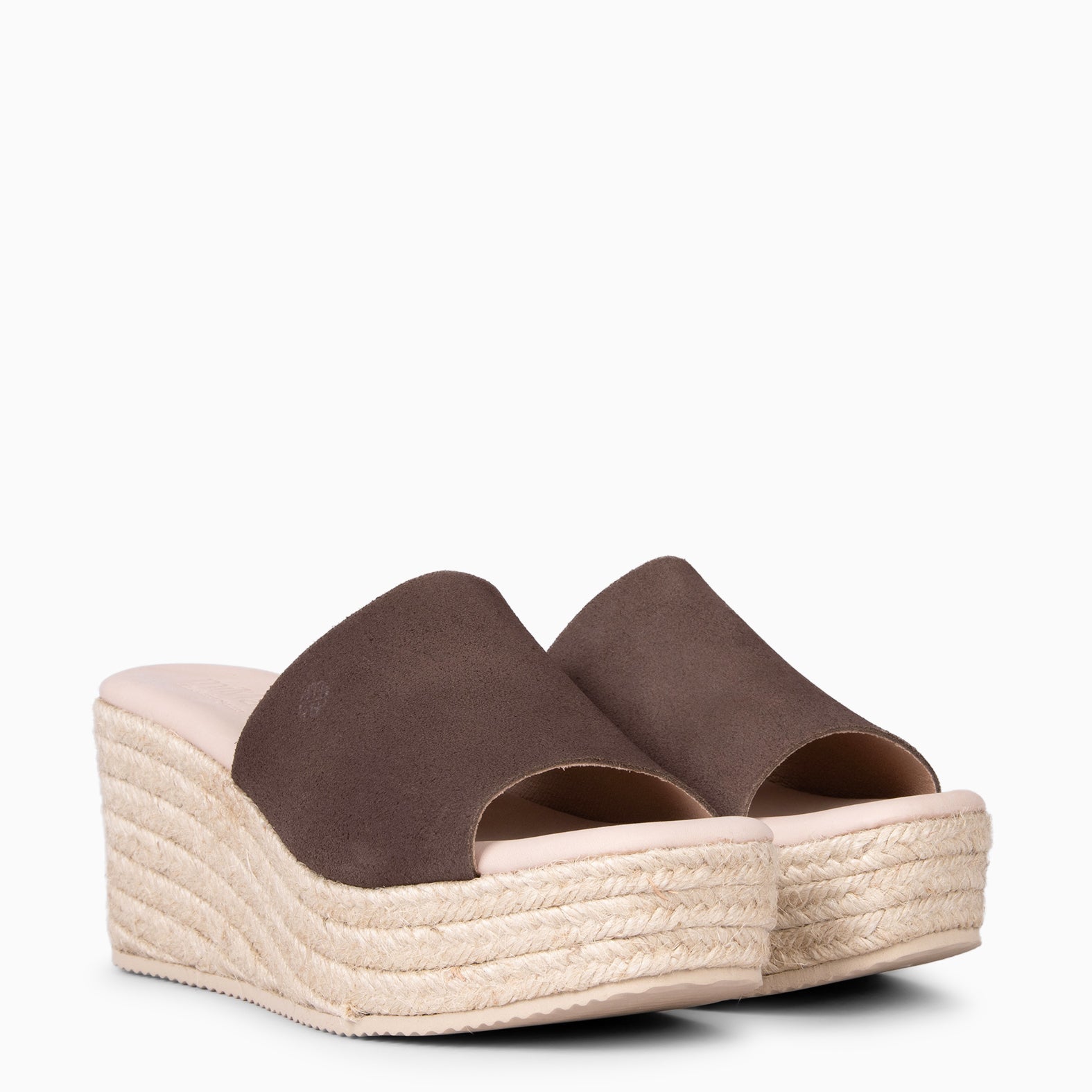 MAIRA - Cuñas con plataforma de esparto MARRON