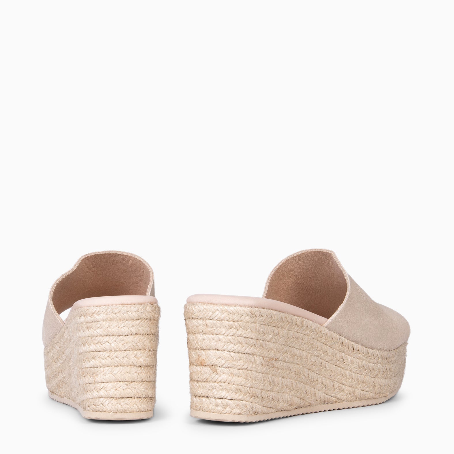 MAIRA - BEIGE Wedge platform espadrilles