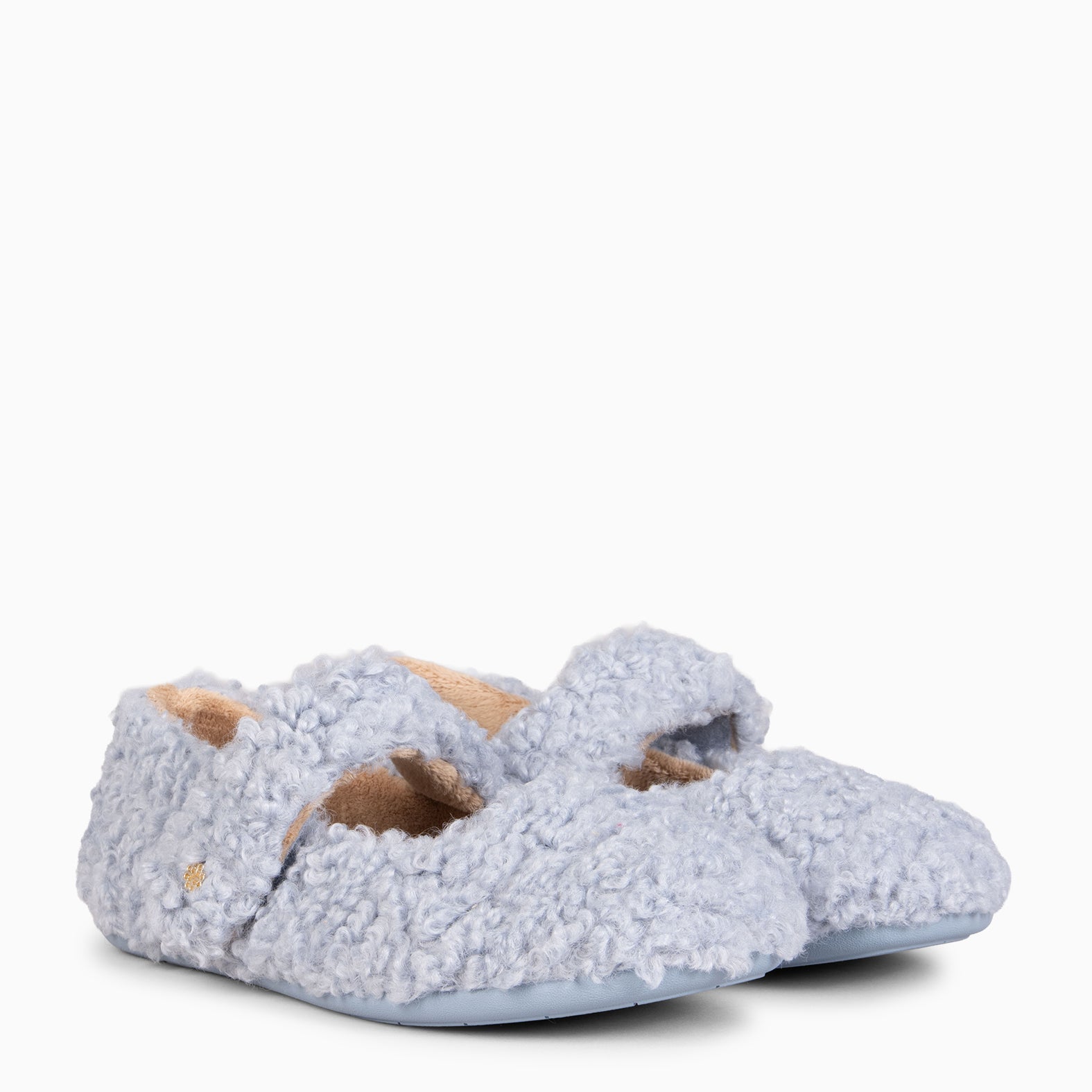 COZY DREAM - BLUE Ultra soft slippers with strap