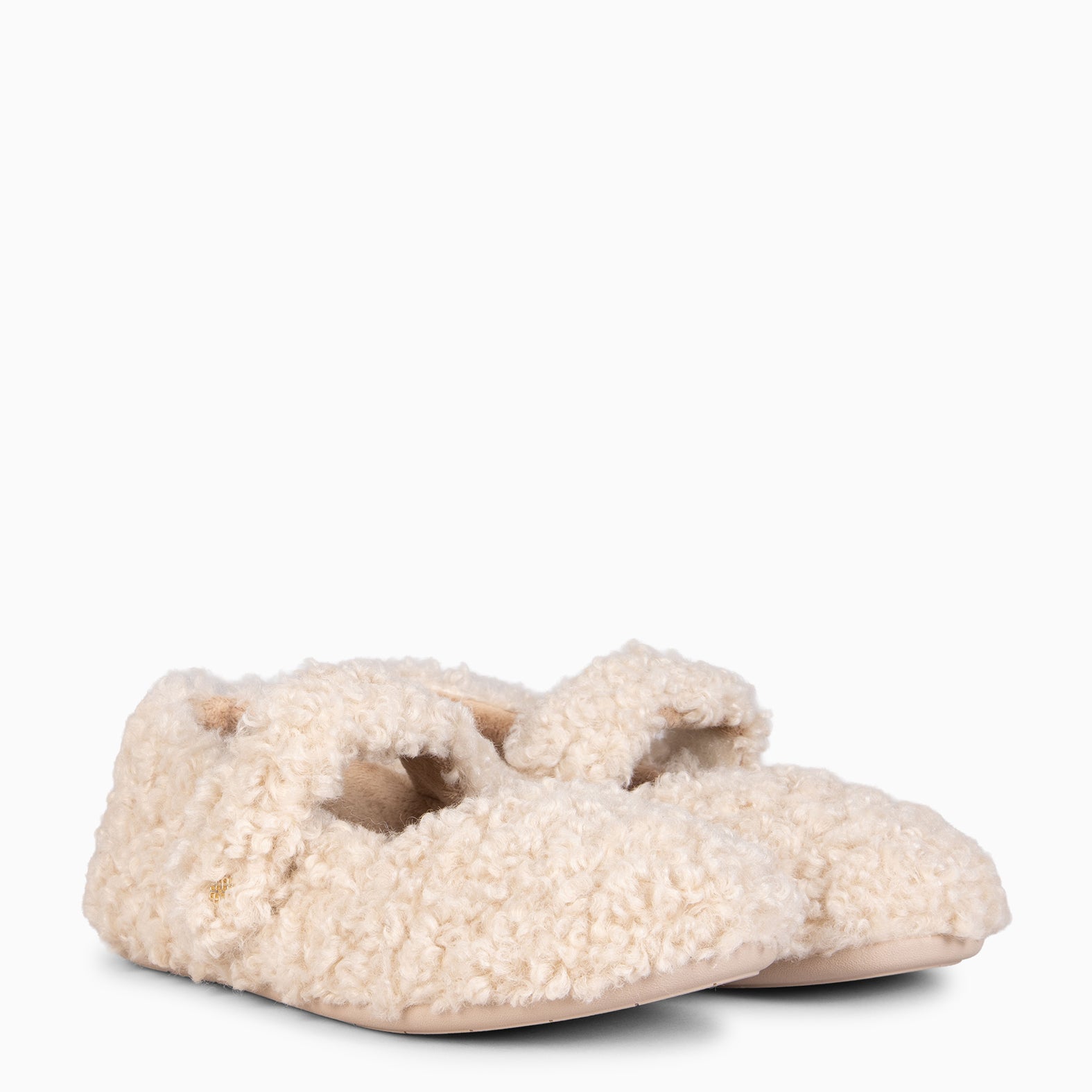 COZY DREAMS - Zapatillas de estar por casa con velcro BEIGE