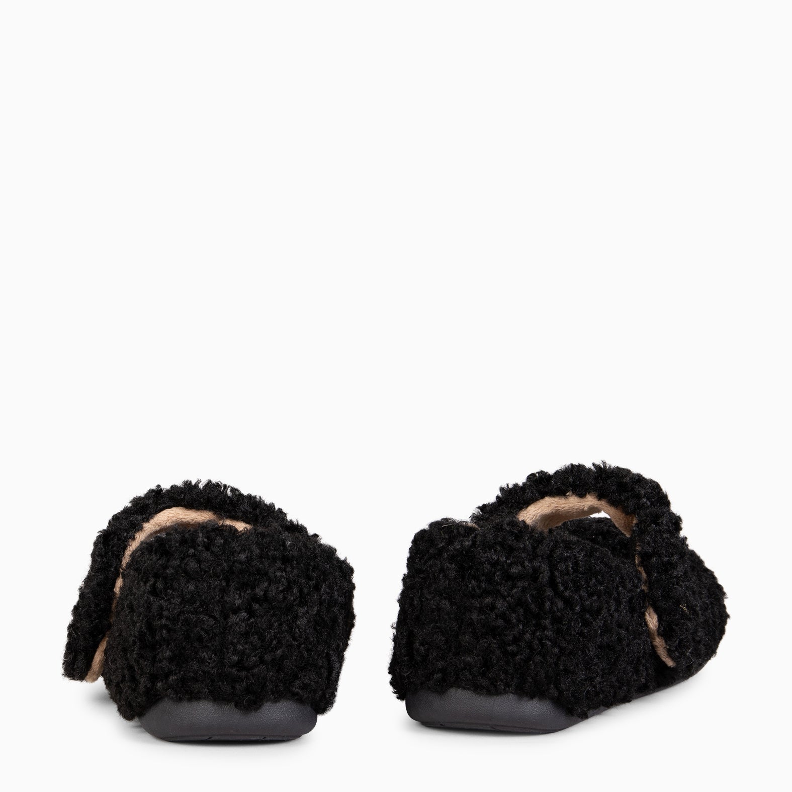 COZY DREAMS - Zapatillas de estar por casa con velcro NEGRO