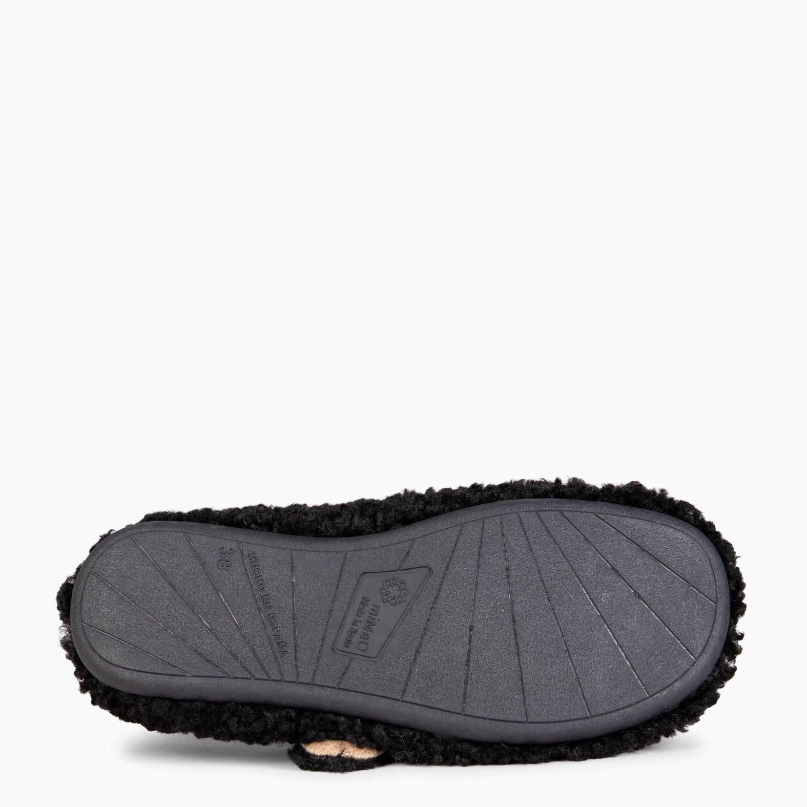 COZY DREAM - BLACK Ultra soft slippers with strap