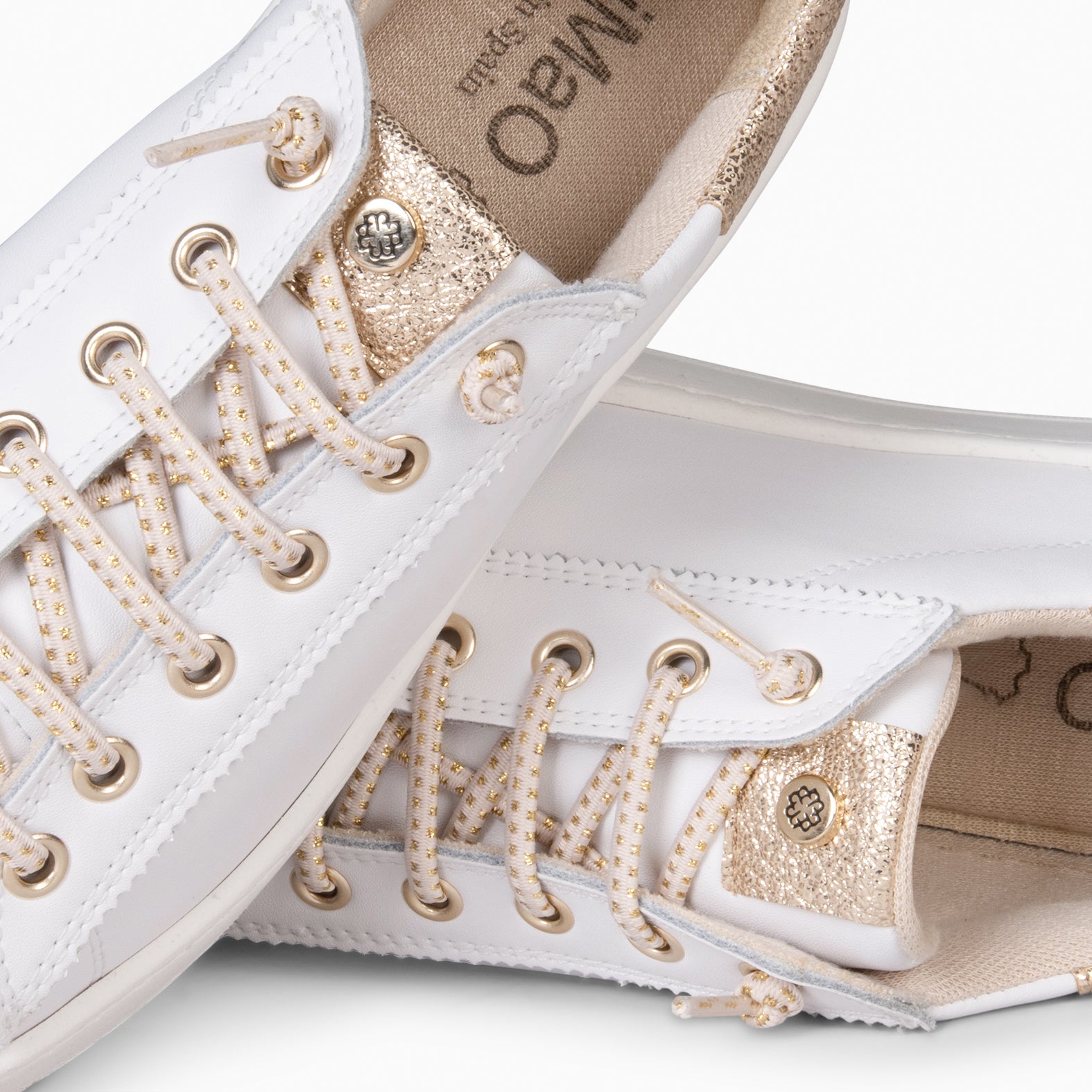 NANTES - GOLDEN WHITE ELEGANT SNEAKERS