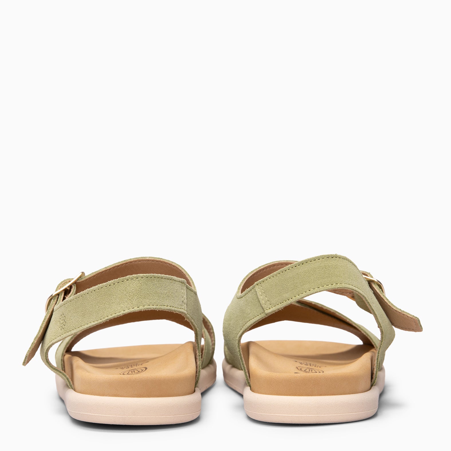BRISA - Sandalias Baresoft de ante VERDE
