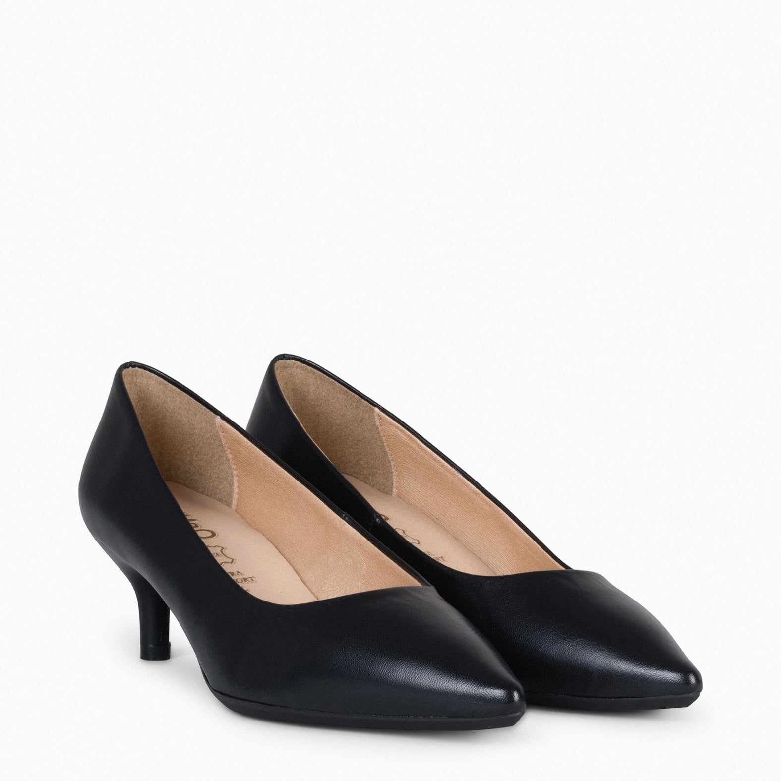 URBAN KITTEN – BLACK nappa leather kitten heels