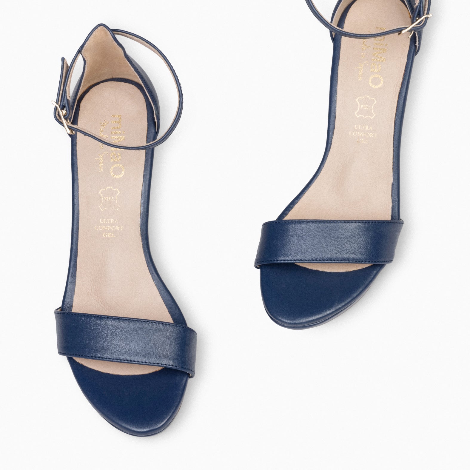 PARTY – NAVY high-heeled platform sandals
