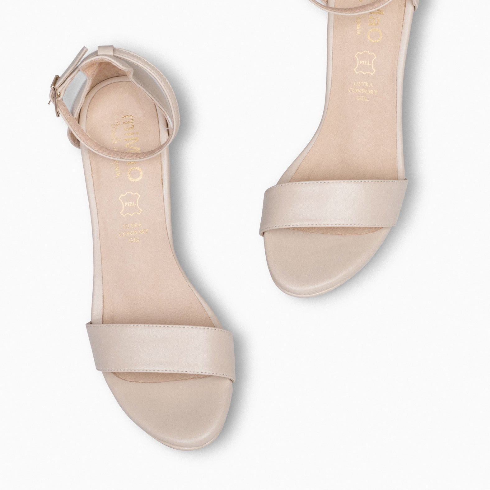 PARTY – BEIGE high-heeled platform sandals