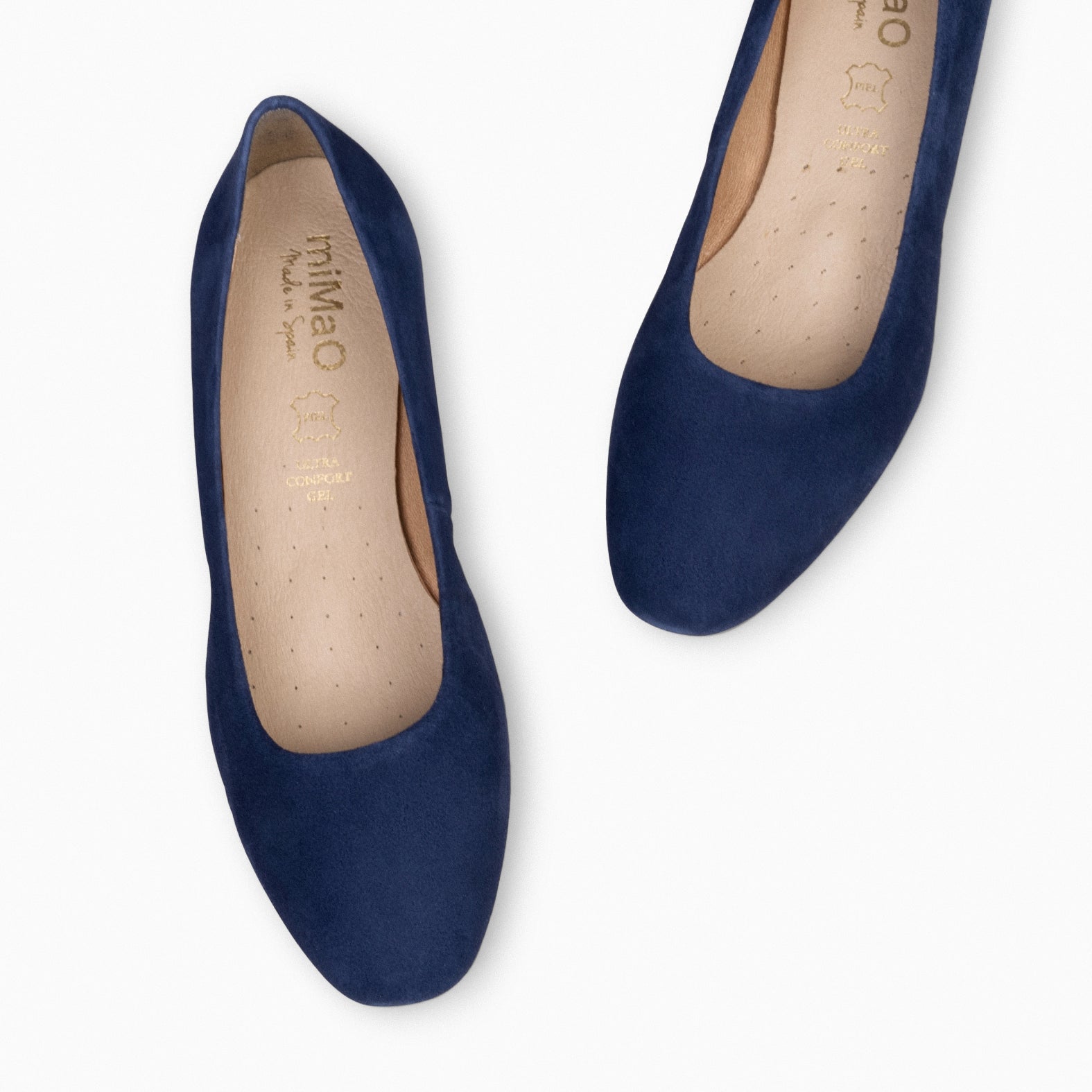 URBAN XS –  NAVY LOW-HEELED SUEDE SHOES