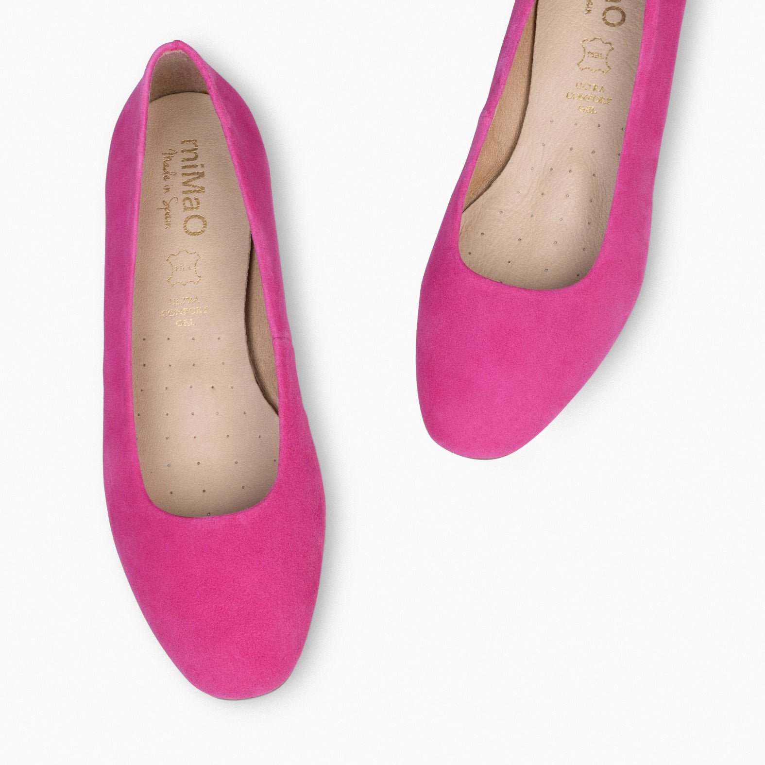 URBAN XS – Escarpins à petit talon en daim FUCHSIA