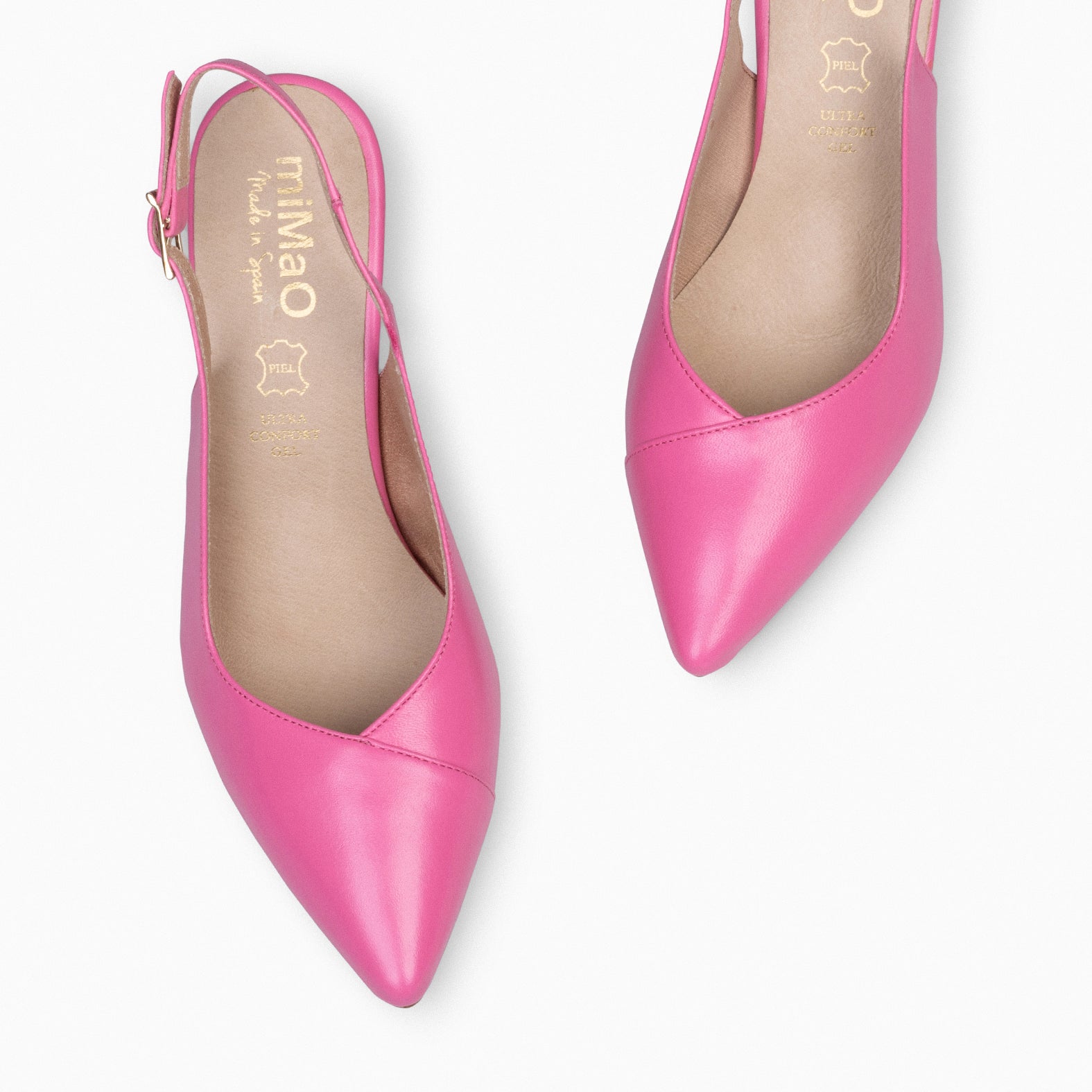 GLAM SLINGBACKS – Chaussures à talon en cuir ROSE