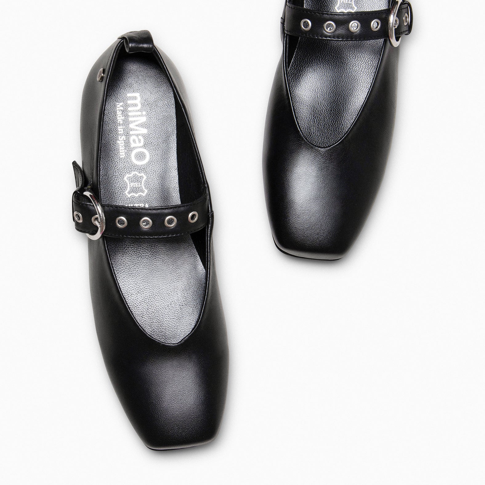 ARUNA – BLACK Mary-Jane with square toe