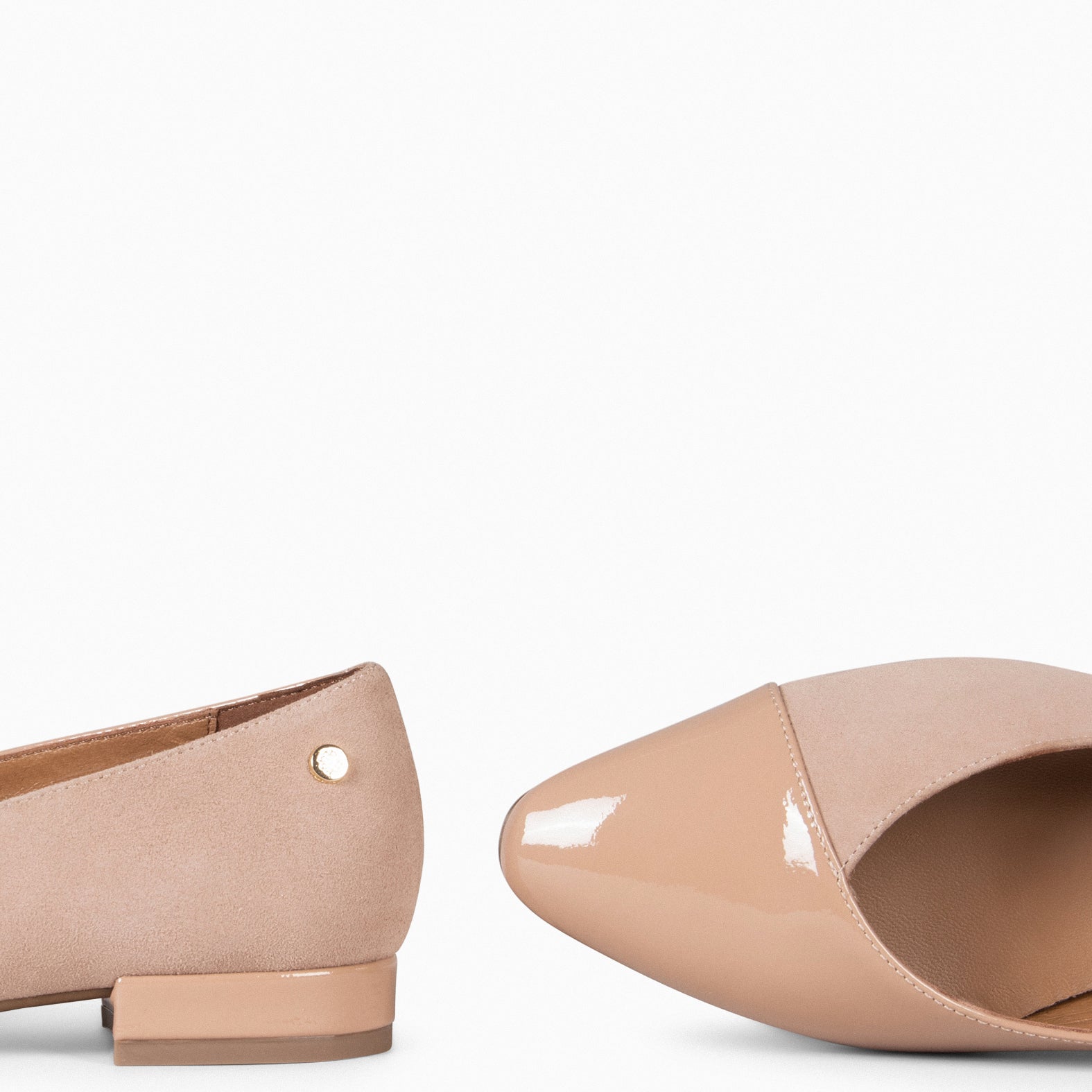 KATE – NUDE Low Heel Ballerinas