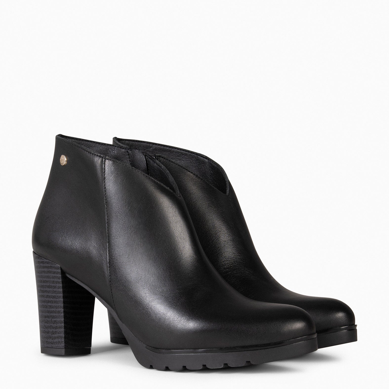 CLASSIC - Bottines pour femme à talon NOIR