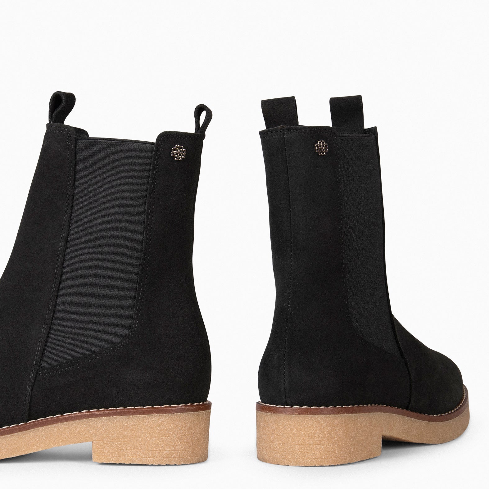 PORTLAND - Bottines Chelsea en daim hydrofuge NOIR