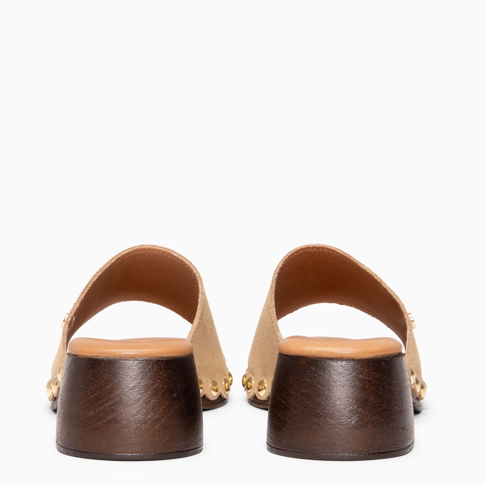 LEYA - Sabots ultra confort en daim BEIGE