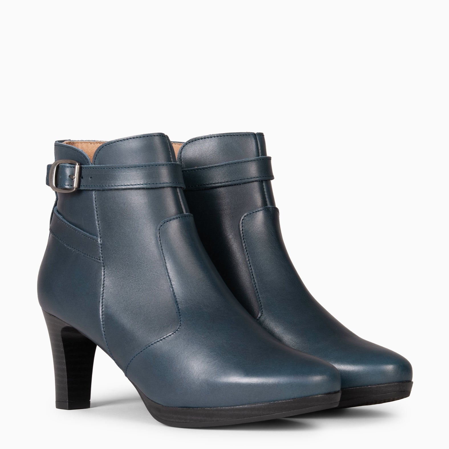 MILÁN – Bottines à talon et lanières BLEU MARINE