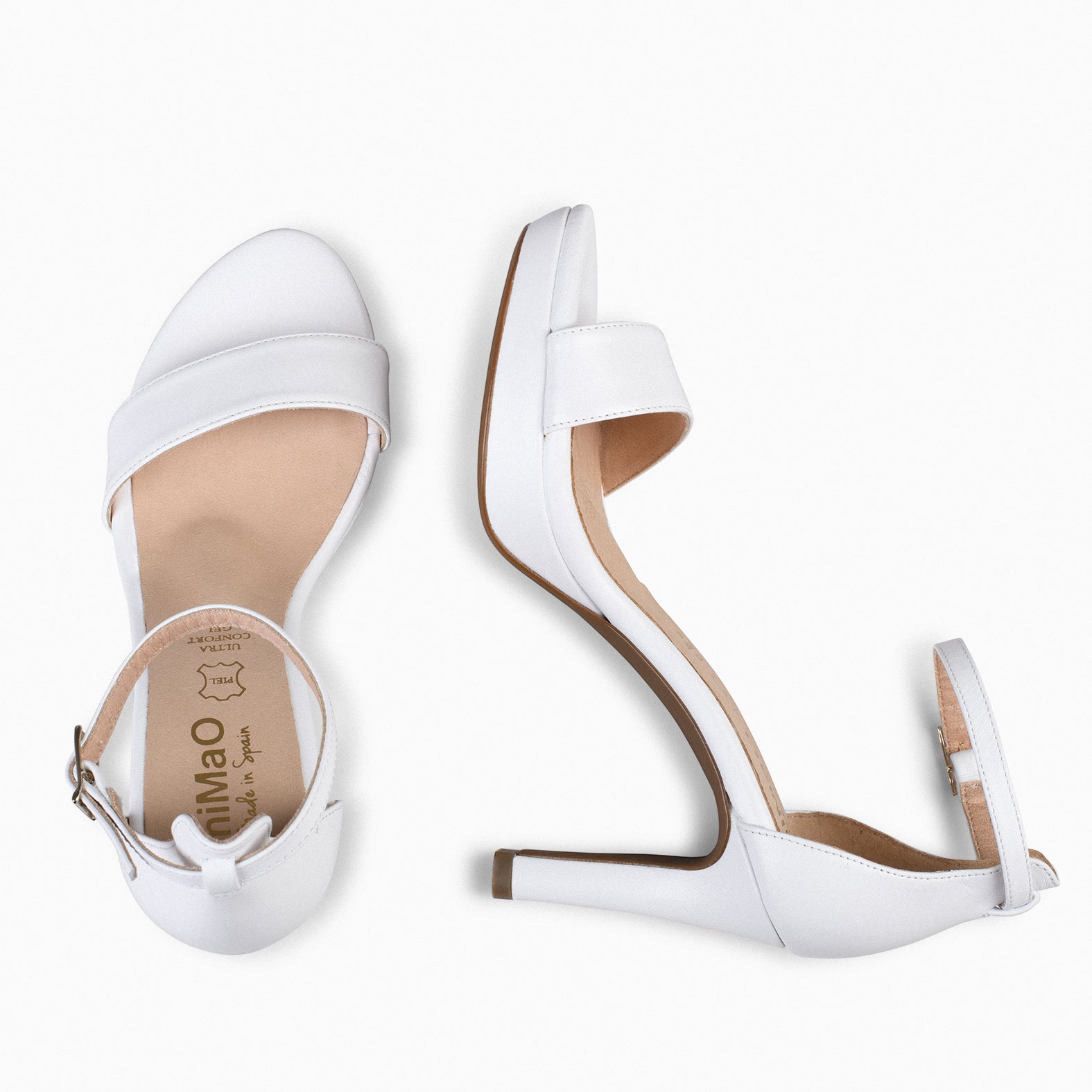 PARTY – WHITE high-heeled platform sandals