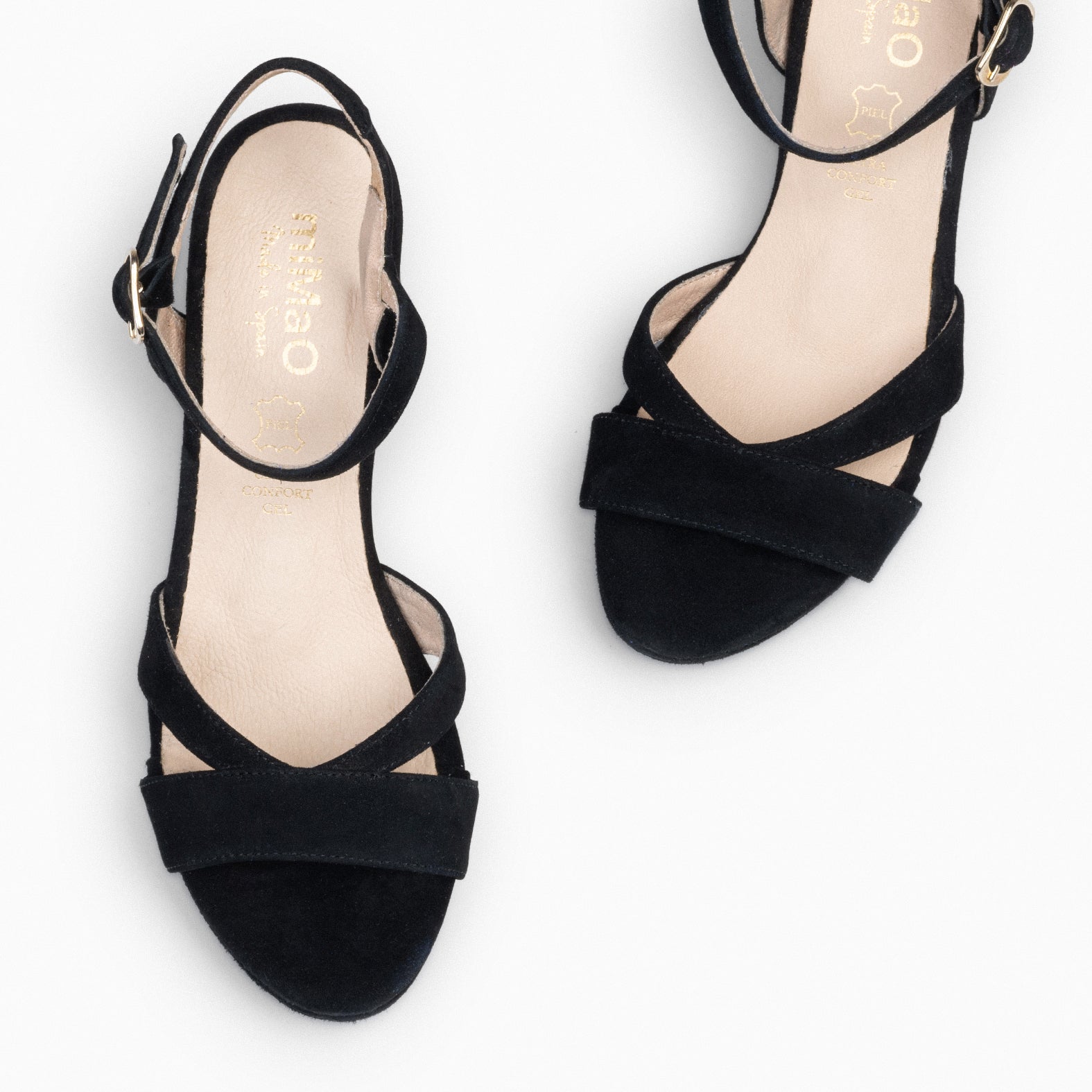 PARIS – BLACK high heel sandal with platform
