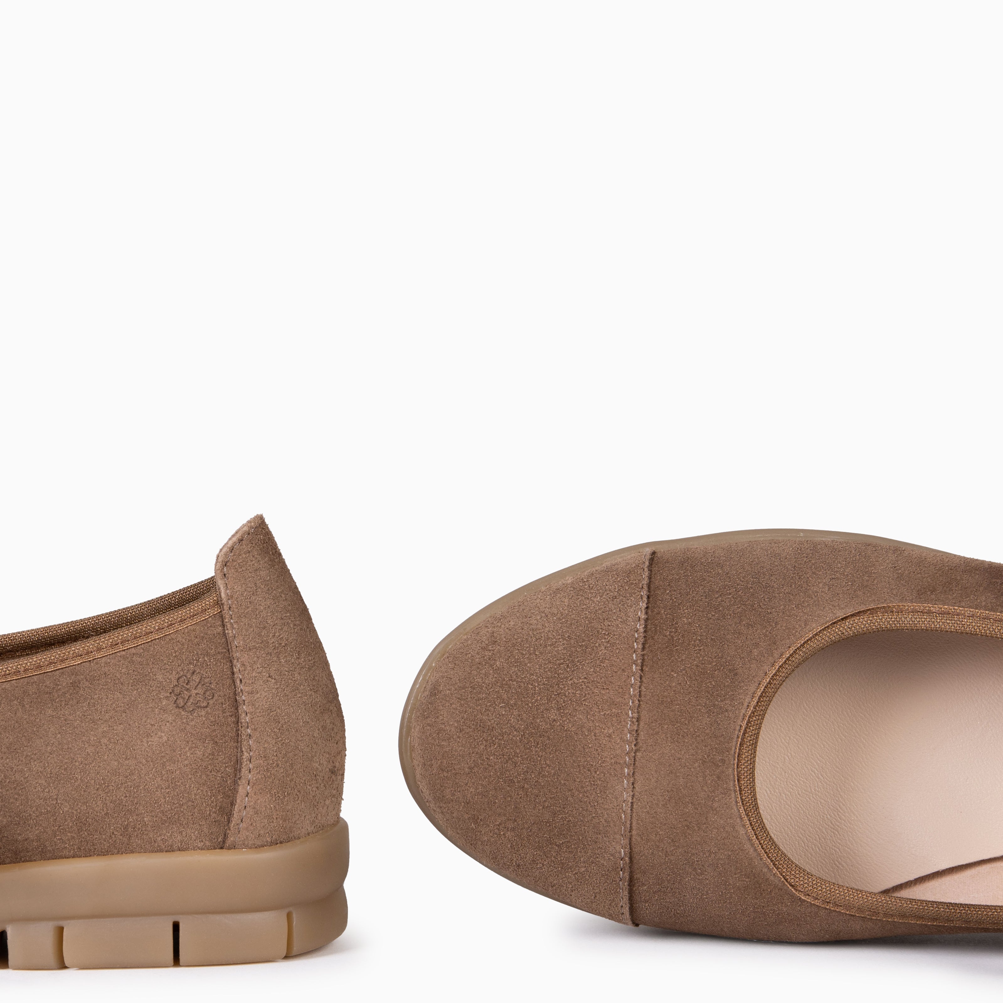 MICAELA - Chaussures à boucle en daim TAUPE