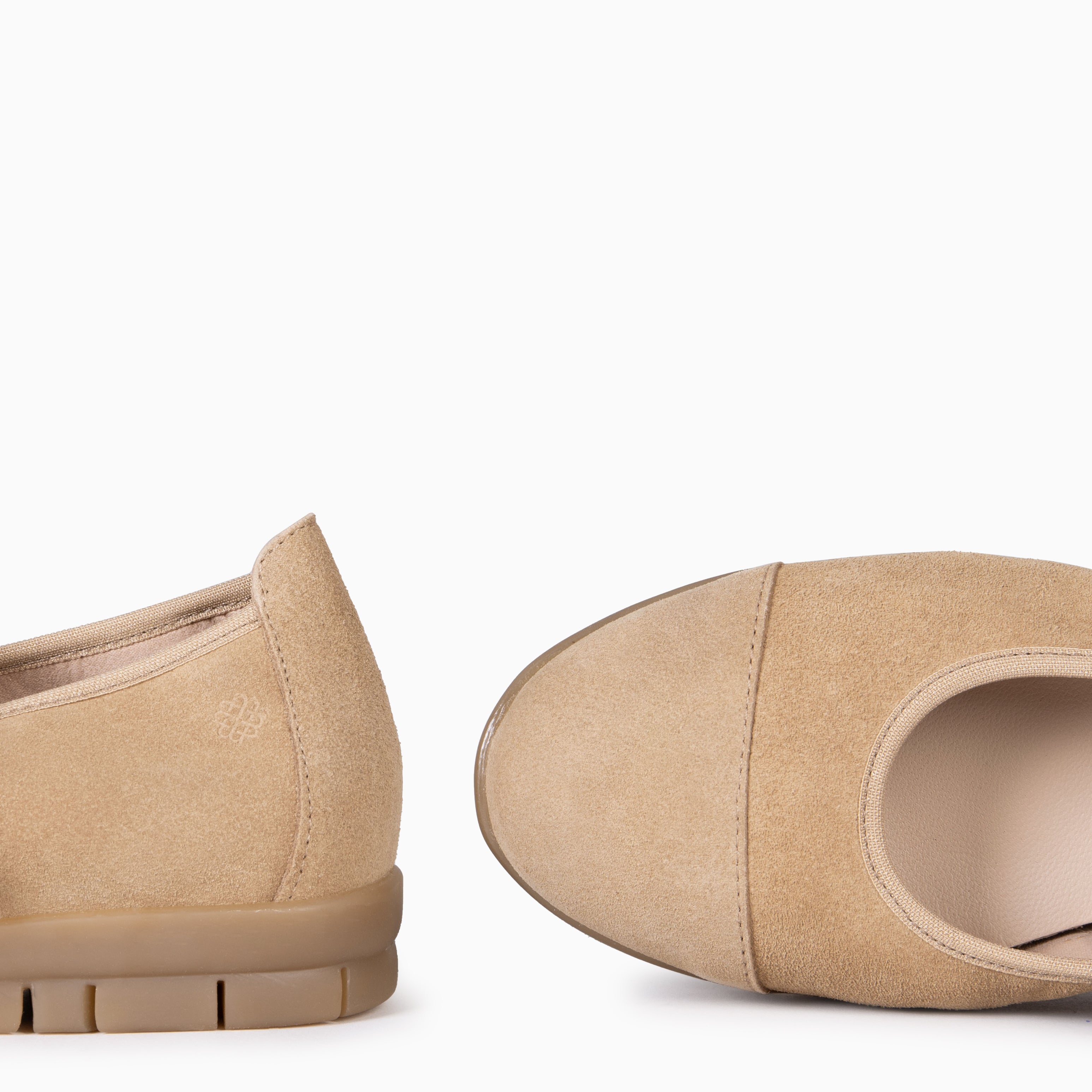 MICAELA - Chaussures à boucle en daim BEIGE