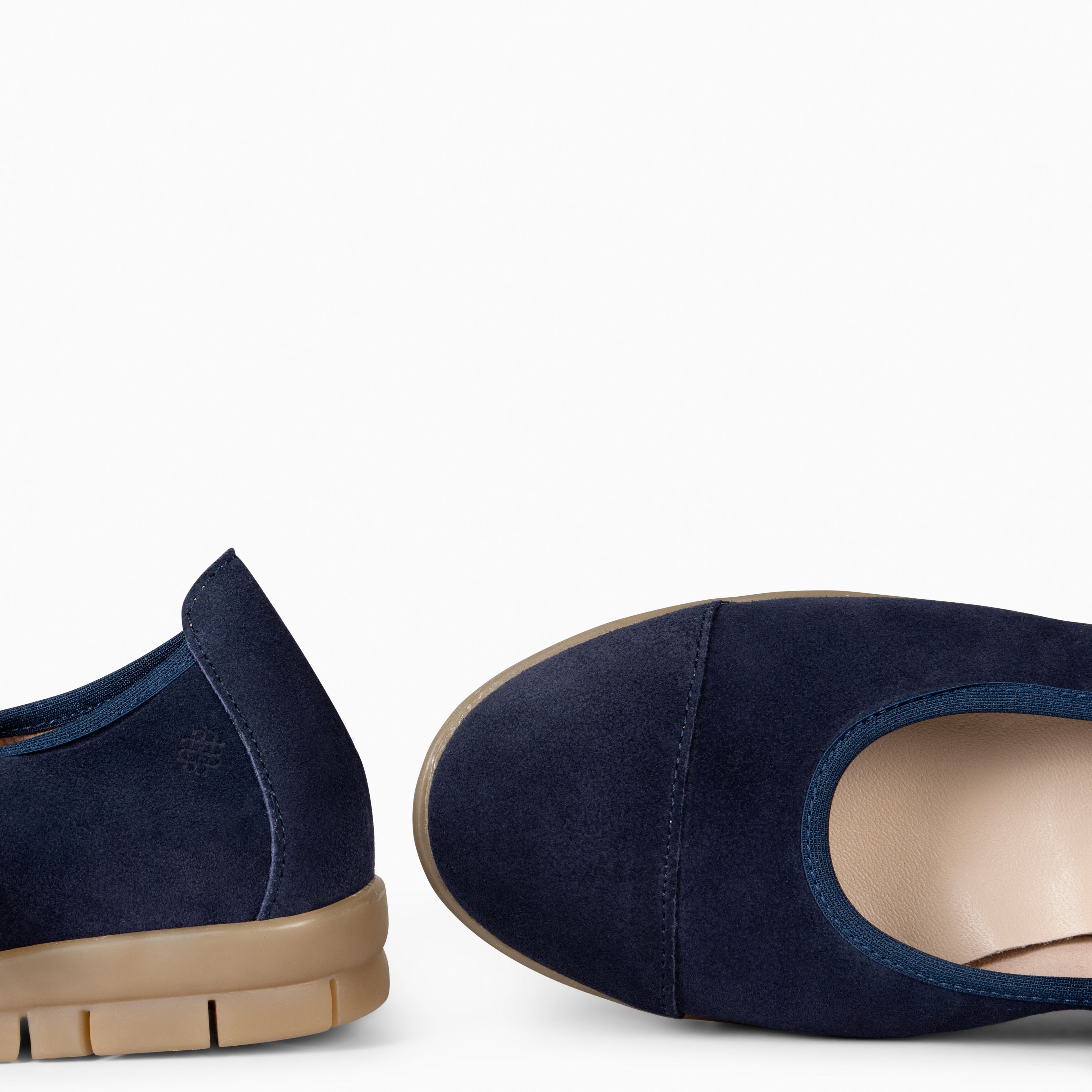 MICAELA - Chaussures à boucle en daim BLEU MARINE