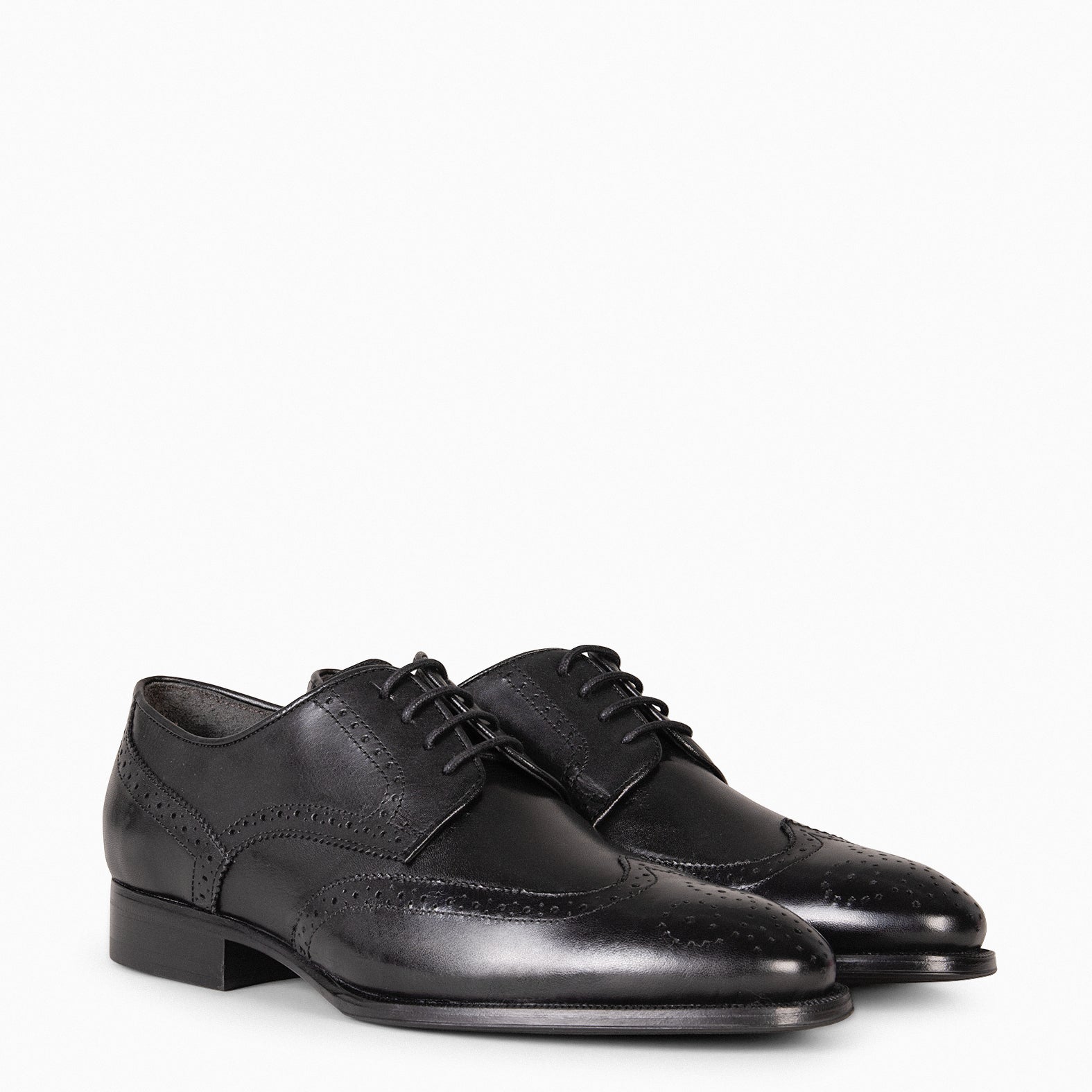 LOPE – Derby brogues pour homme en cuir NOIR