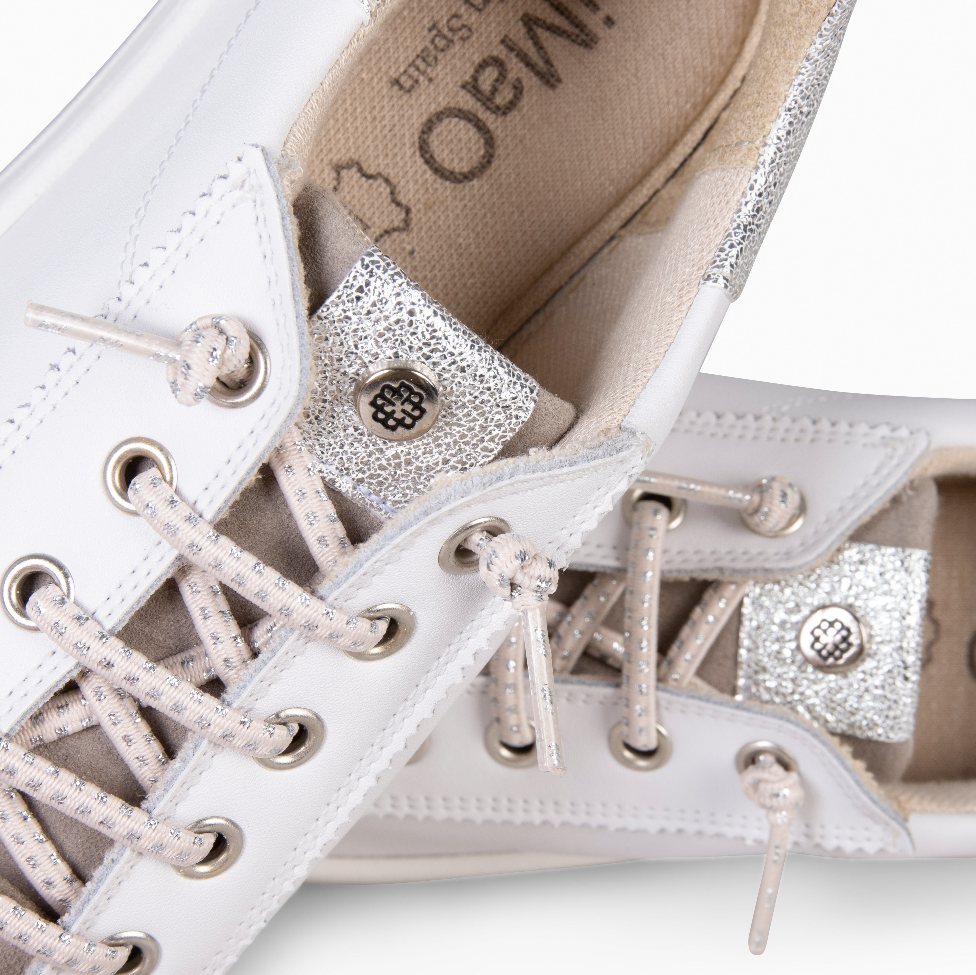 NANTES - Zapatillas Elegantes TAUPE BLANCO