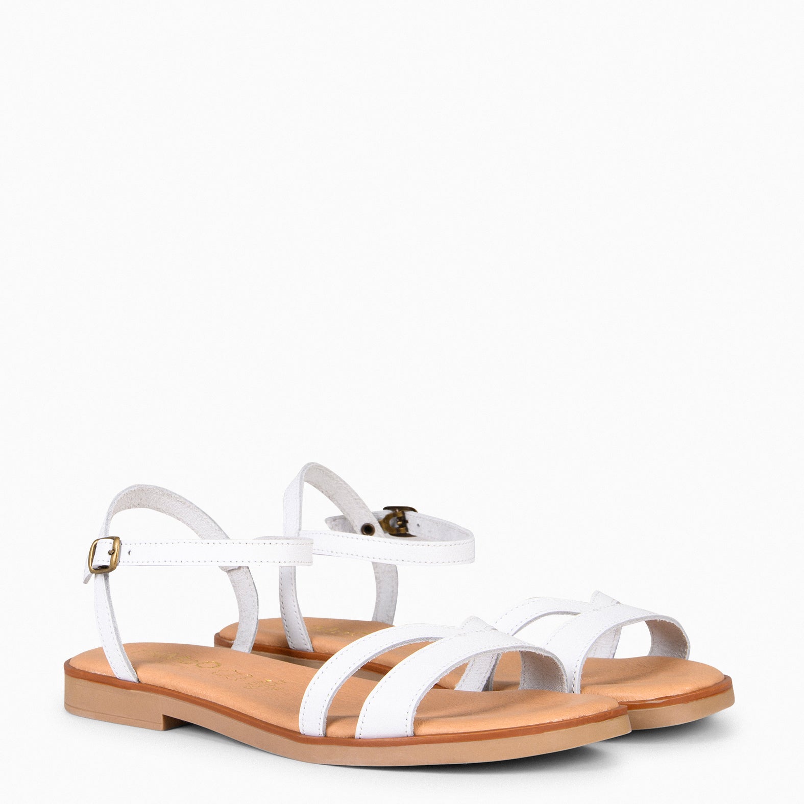 YAUNDE - WHITE Flat Sandals