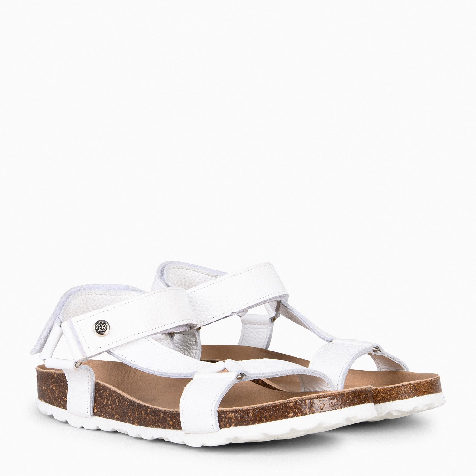 LAURA – WHITE Comfortable Flat Sandals 