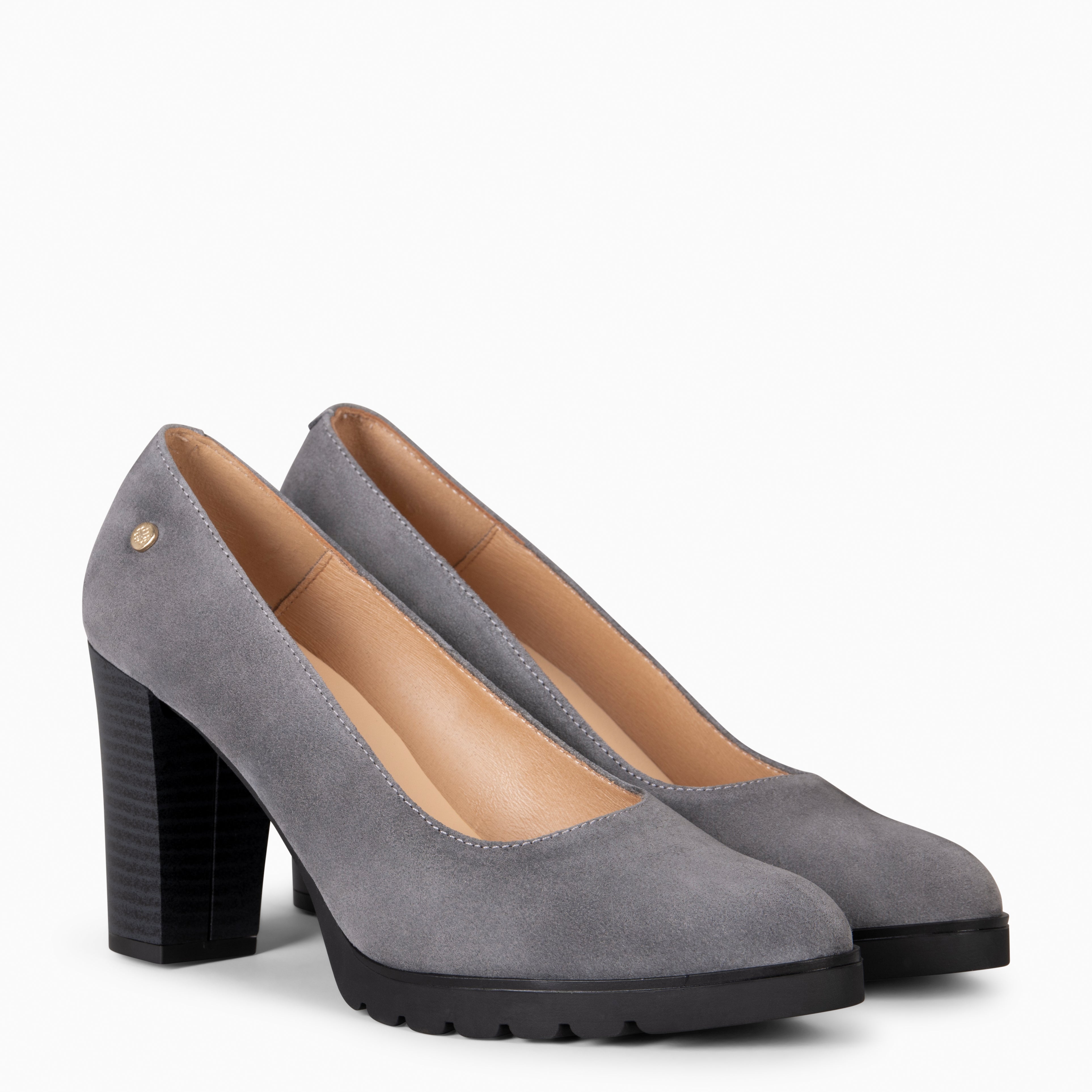 URBAN TREND – Escarpins à talon et plateforme GRIS