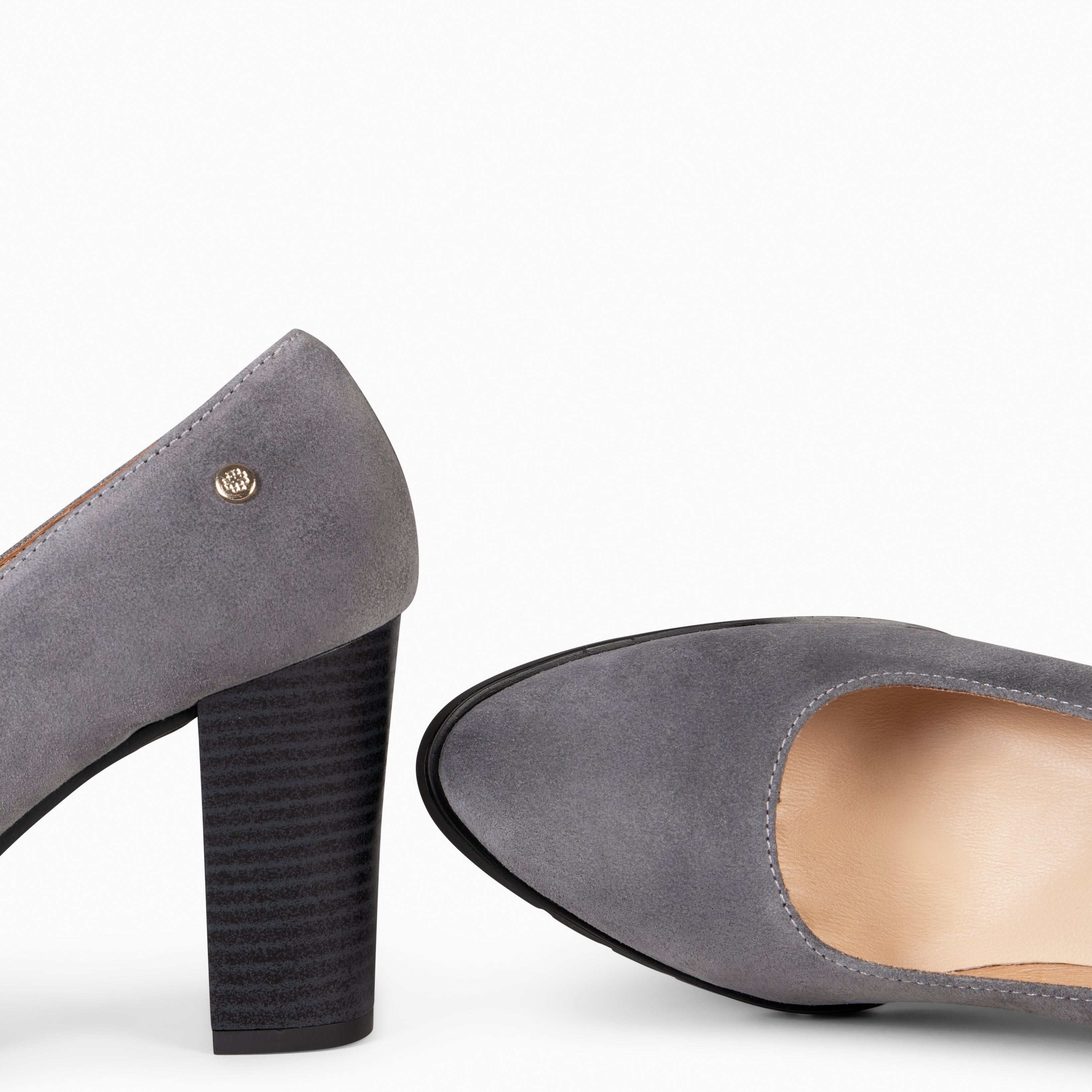 URBAN TREND – Escarpins à talon et plateforme GRIS