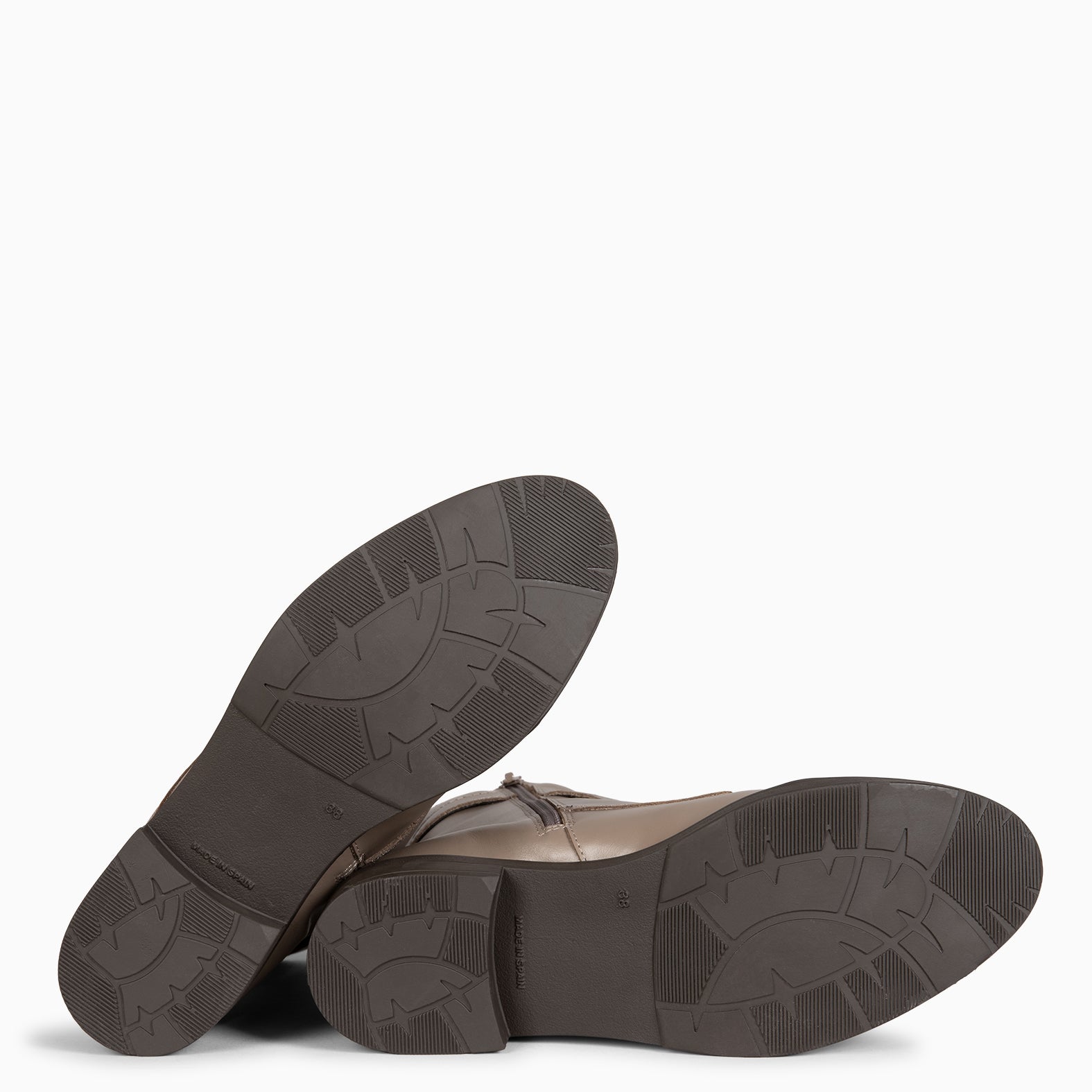 BELFAST - Bottines à lacets en cuir TAUPE