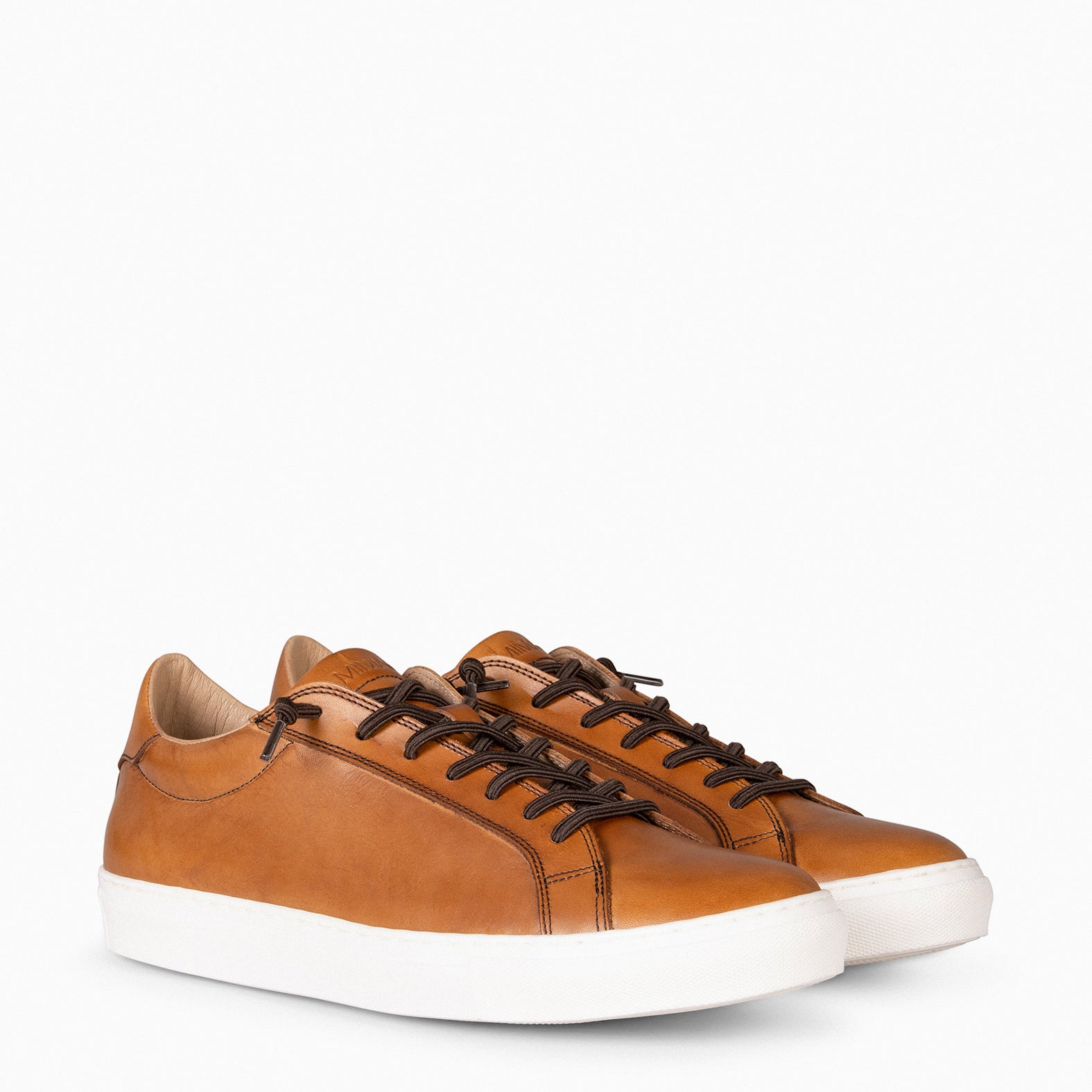 PELAYO – Sneakers en cuir CAMEL pour homme