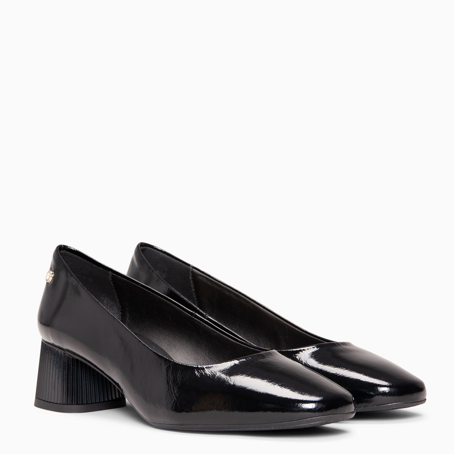 SUSY - Zapato de tacón medio texturizado NEGRO