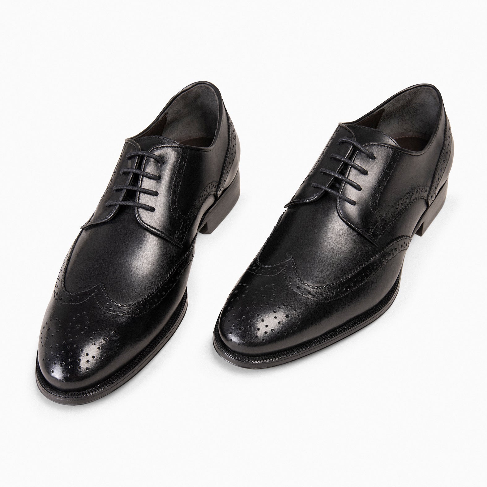 LOPE – Derby brogues pour homme en cuir NOIR